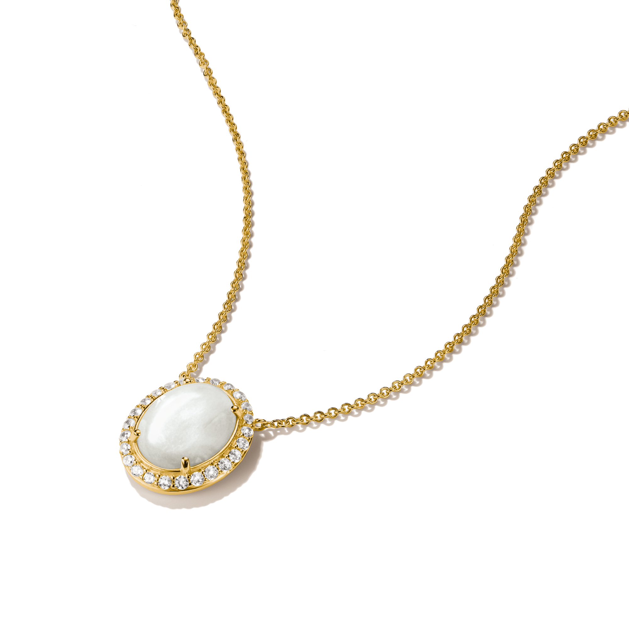 THOMAS SABO Kette mit Anhänger »Fluid Elegance Kette Perlmutt« mit Zirkonia (synth.) - mit Perlmutt