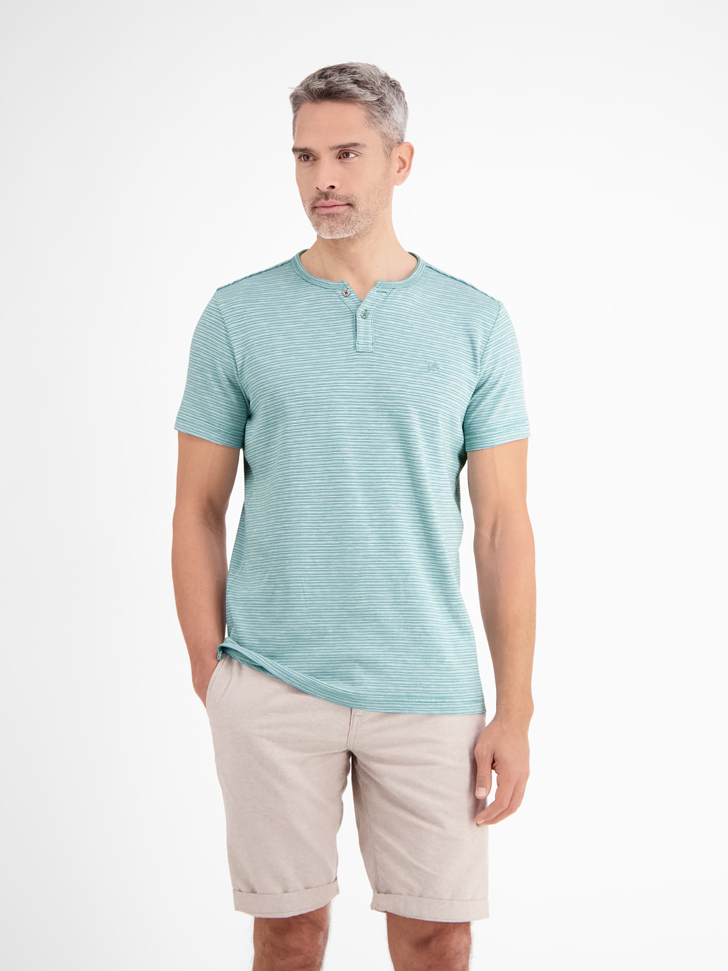 LERROS Henleyshirt "Gestreiftes Serafinoshirt, gestrickt" günstig online kaufen