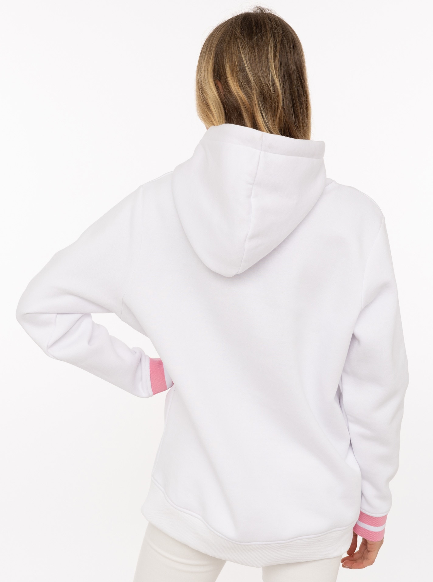 Zwillingsherz Hoodie »"Rahel"«, mit "MOIN" und Anker Stickerei, kontrastfarbigen Ärmelbündchen
