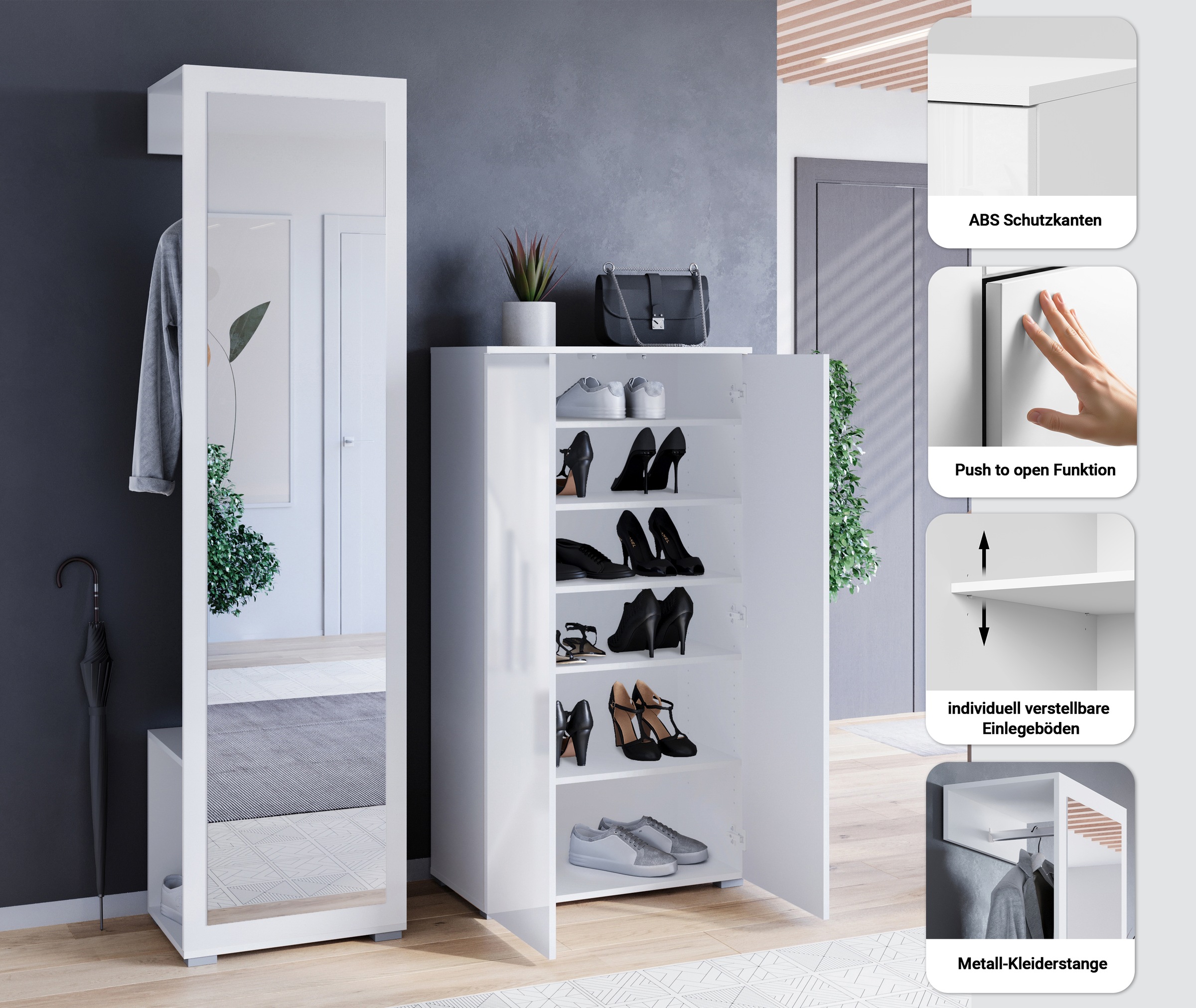 Thumbnail - OTTO home Garderoben-Set "PARIS/ TOKYO" Komplett-Set, 2 Stk. tlg.