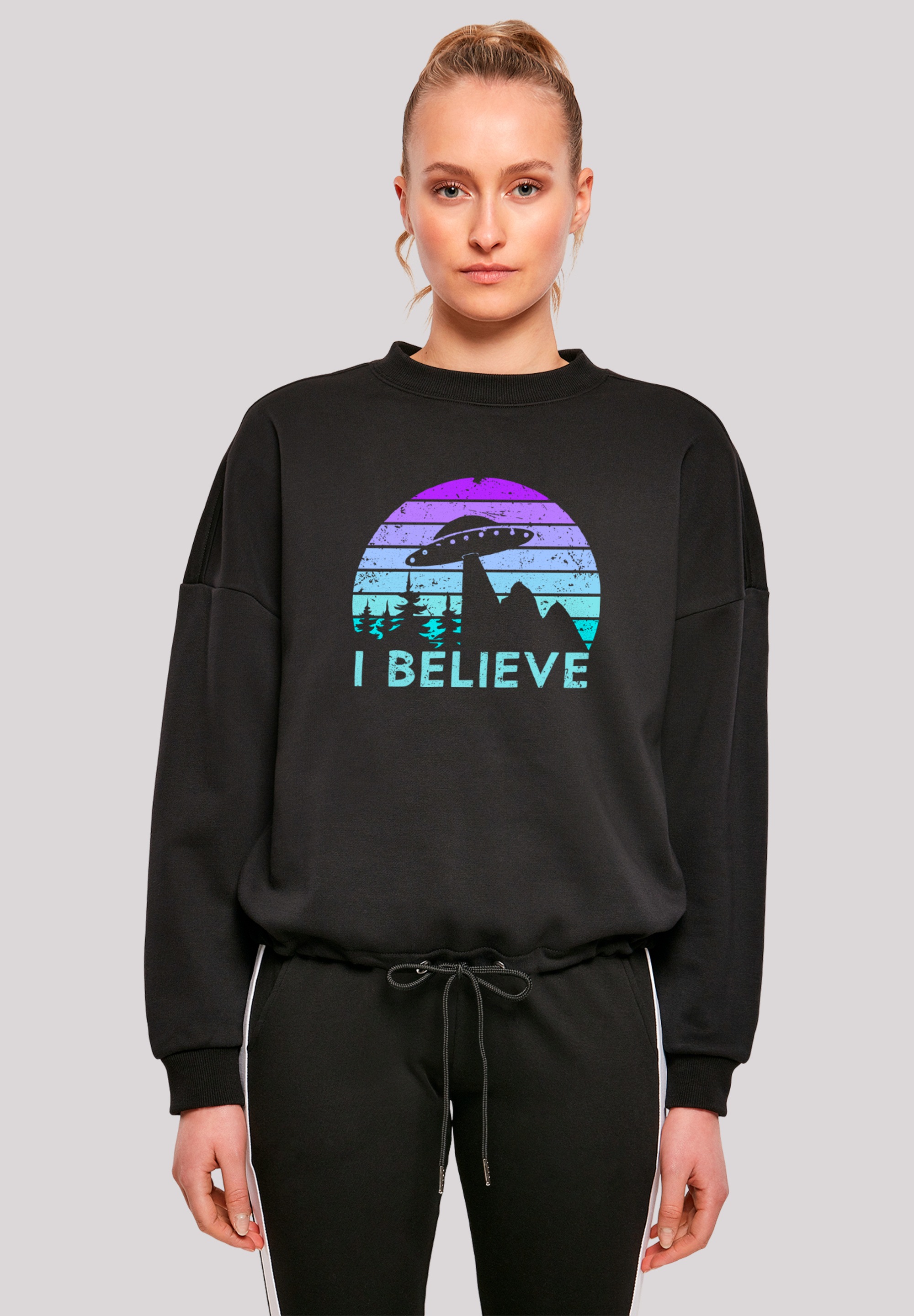 F4NT4STIC Sweatshirt "I BELIEVE UFO Alien Spacecraft Retro", Premium Qualit günstig online kaufen