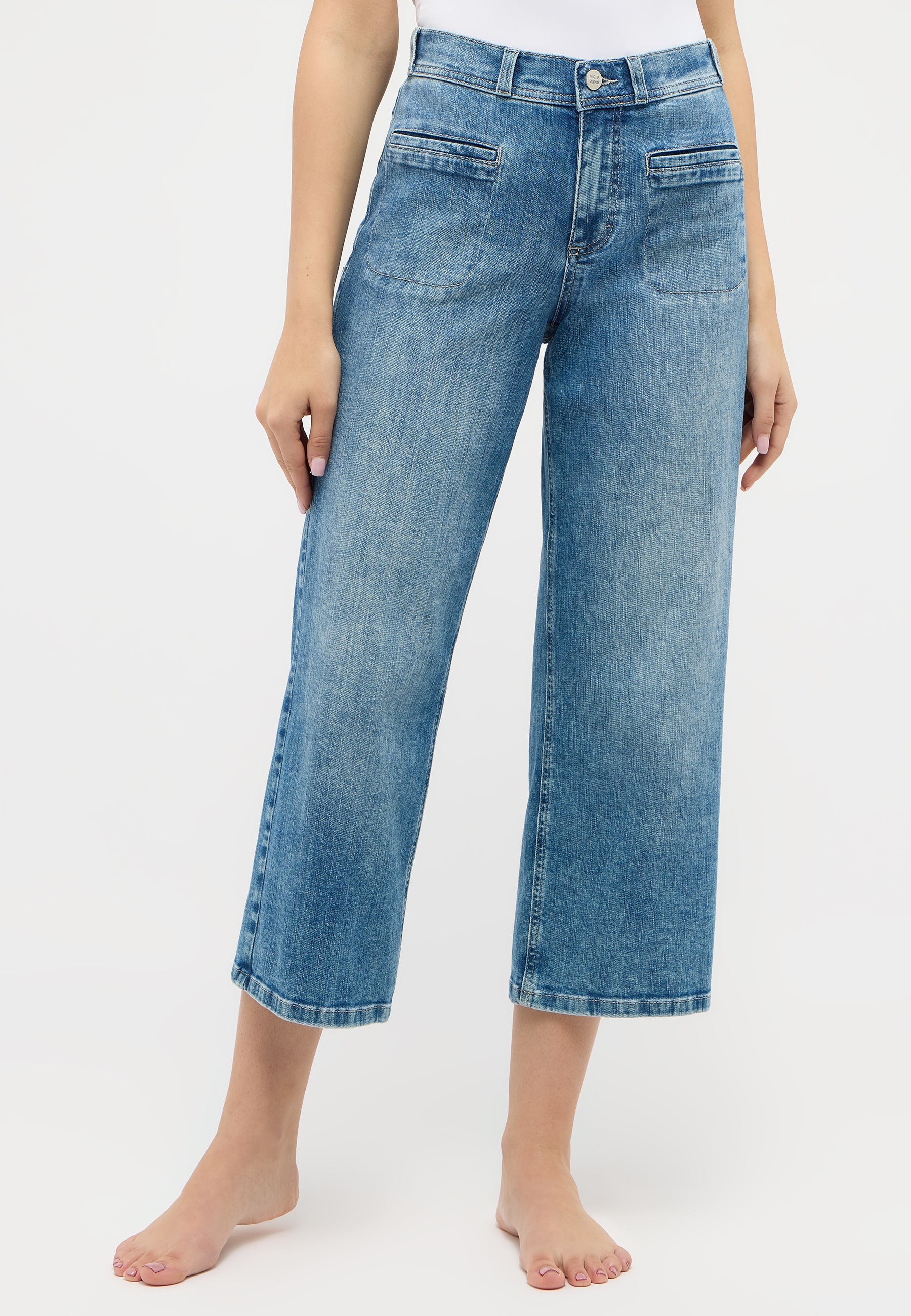ANGELS Stretch-Jeans "LINN POCKET" in modisch verkürzter Länge mit weitem B günstig online kaufen