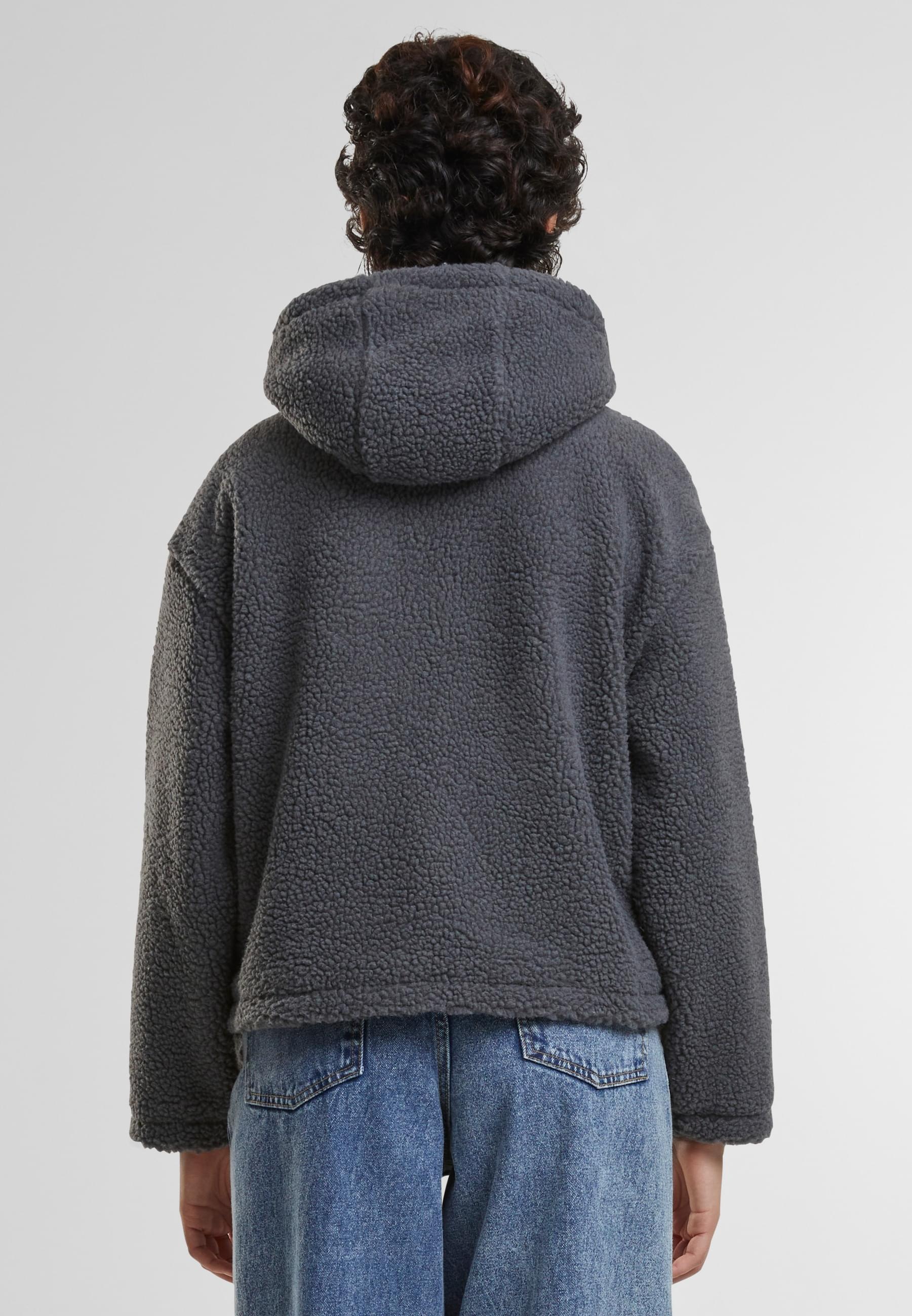 URBAN CLASSICS Allwetterjacke »Urban Classics Ladies Short Hooded Sherpa Jacket«, (1 St.), mit Kapuze