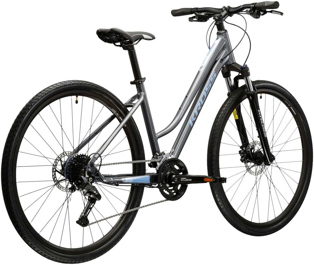 Kross Crossrad »Crossrad Evado 5.0 grau 18 Gänge«, 18 Gang, Shimano, CUES U3020 Schaltwerk, Kettenschaltung