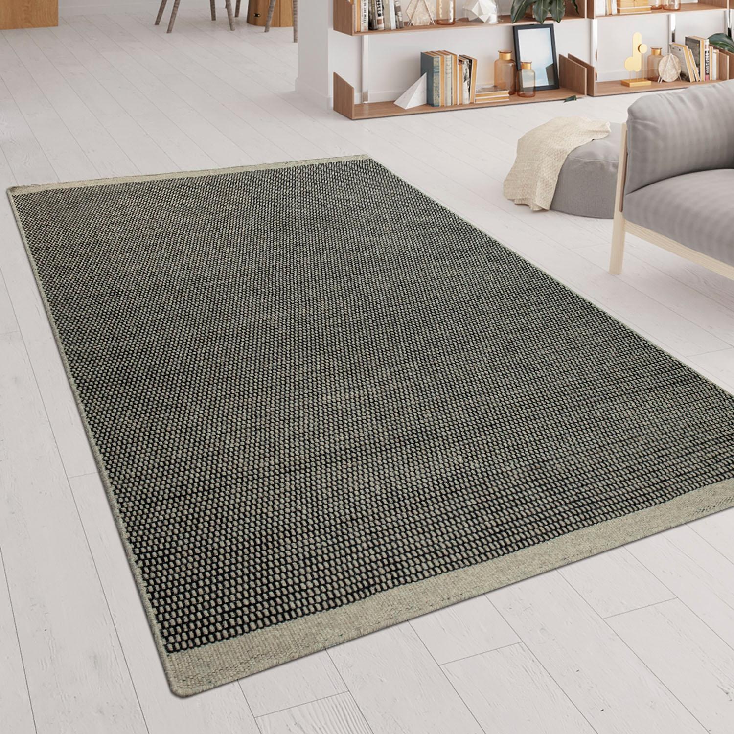 Paco Home Wollteppich »Kasko 300«, rechteckig, 12 mm Höhe, Handweb, Flachgewebe, reine Wolle, handgewebt, hochwertig verarbeitet