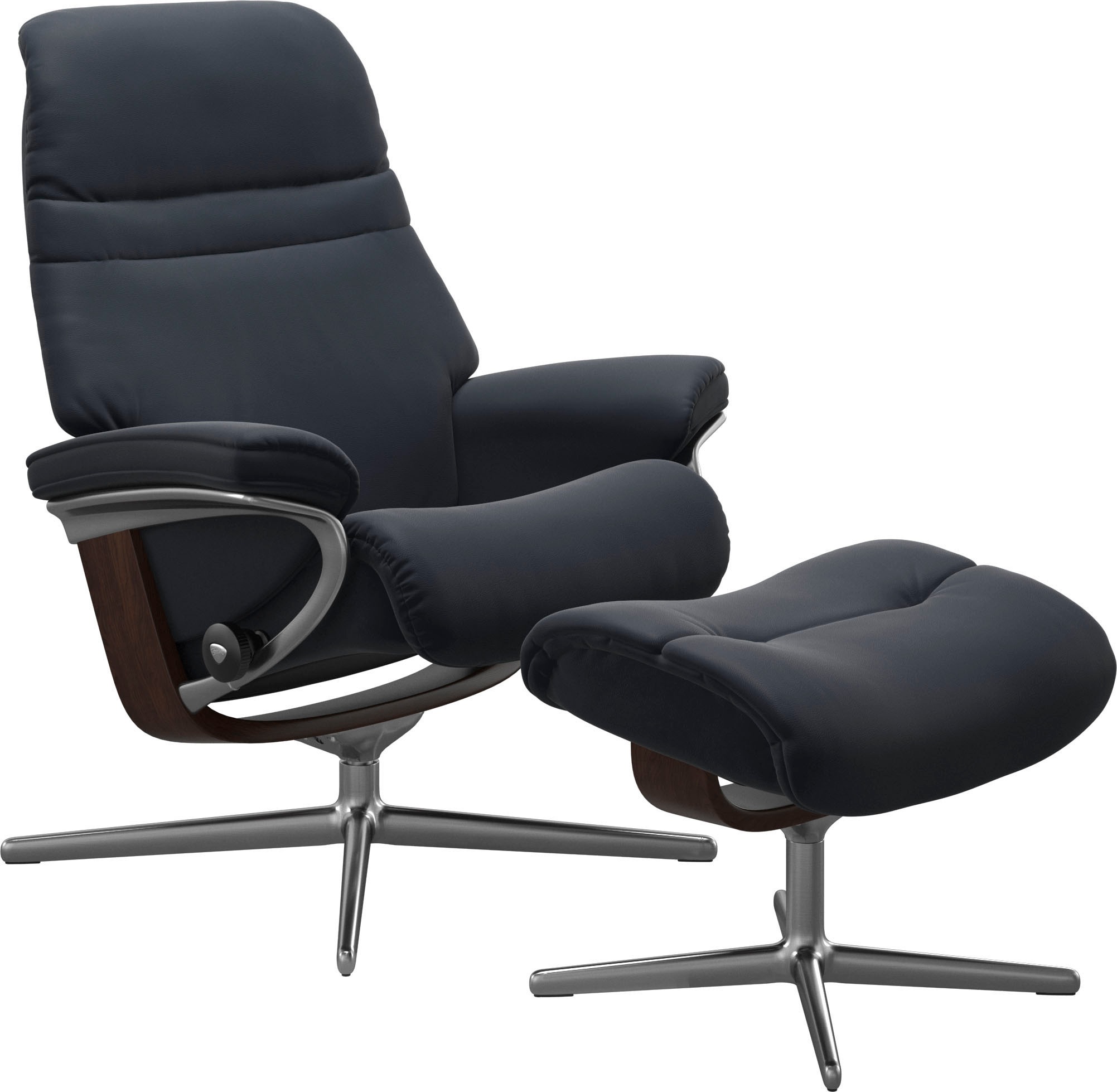Stressless® Fußhocker »Sunrise«, mit Cross Base, Größe S, M & L, Holzakzent Braun