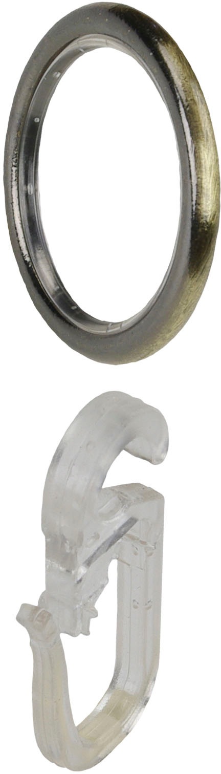 Liedeco Gardinenring "Gardinenring, Stilring, Ringe für Gardinenrohre 16 mm "Esperanca"", (10 St.), Gardinenring mit Fal