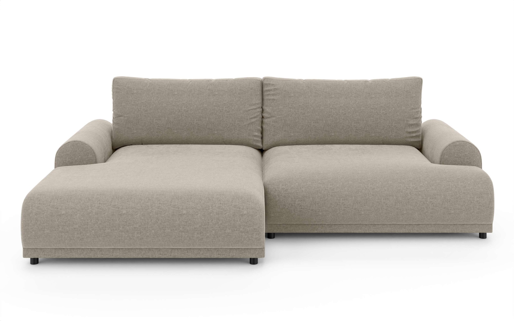 INOSIGN Ecksofa »Marsby, mit Bettfunktion und Bettkasten, Maße: B/H/T 242/65/145 cm«, L-Form mit Wellenunterfederung, Recamiere links oder rechts bestellbar