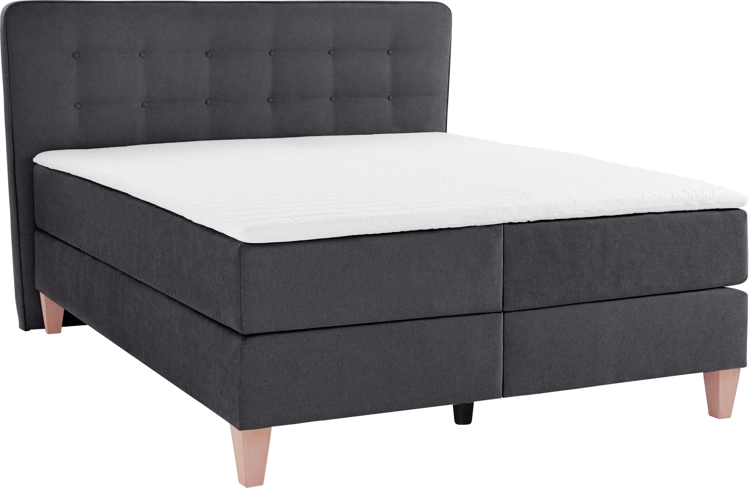 Home affaire Boxspringbett »Ascola«, incl. Topper, 5, Breiten, 3 Ausführungen, 2 Härtegrade