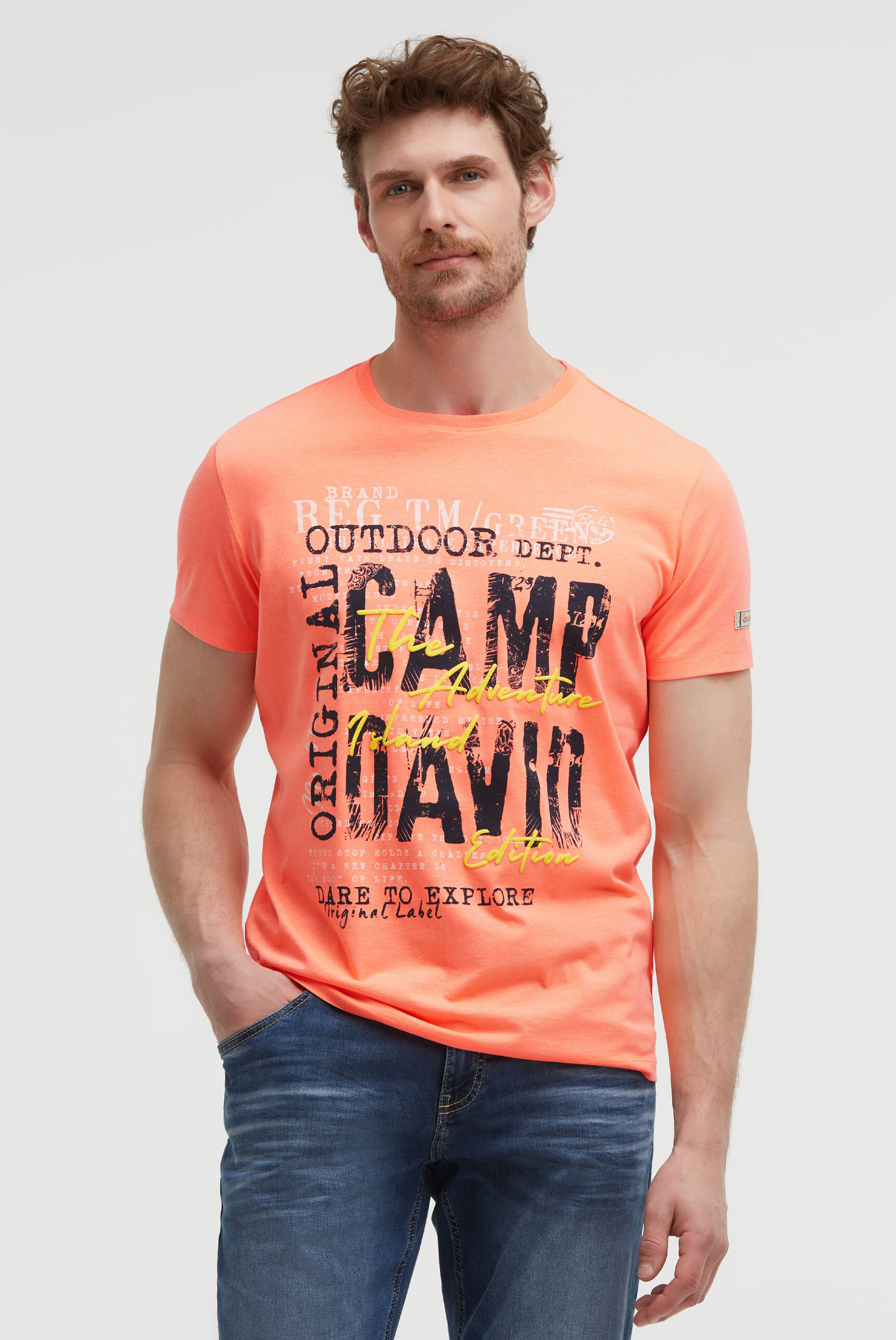CAMP DAVID Rundhalsshirt mit Necktape