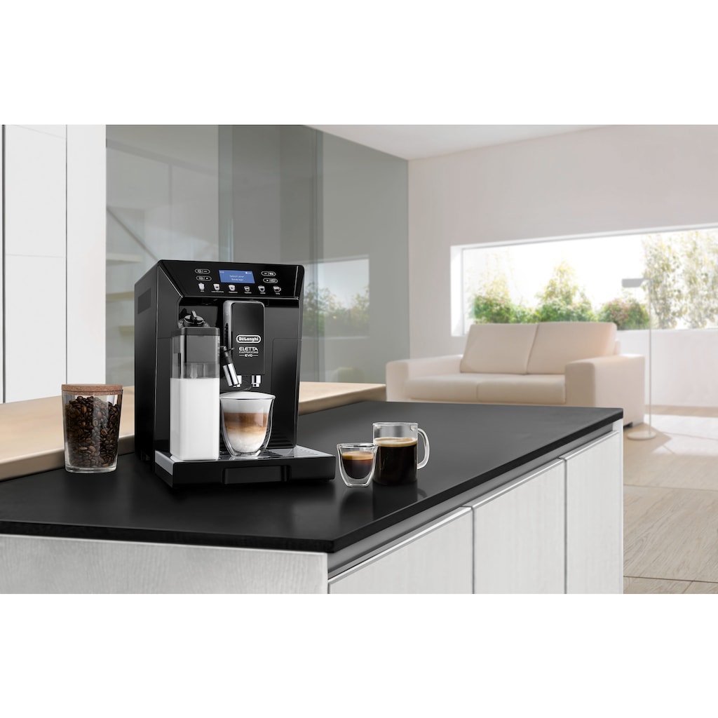 De'Longhi Kaffeevollautomat »ECAM 46.860.B Eletta Evo, schwarz«, inkl. Pflegeset im Wert von € 31,99 UVP