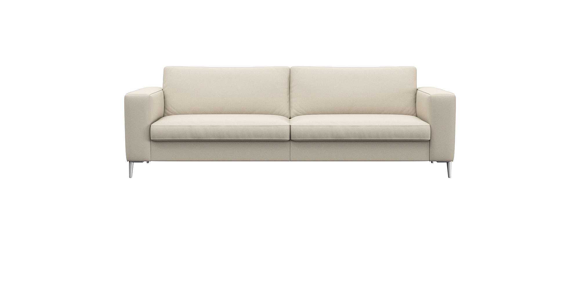 FLEXLUX 3-Sitzer "Fiore, super Sitzkomfort durch Kaltschaum im Sitz" schmale Armlehnen, Füße Alu