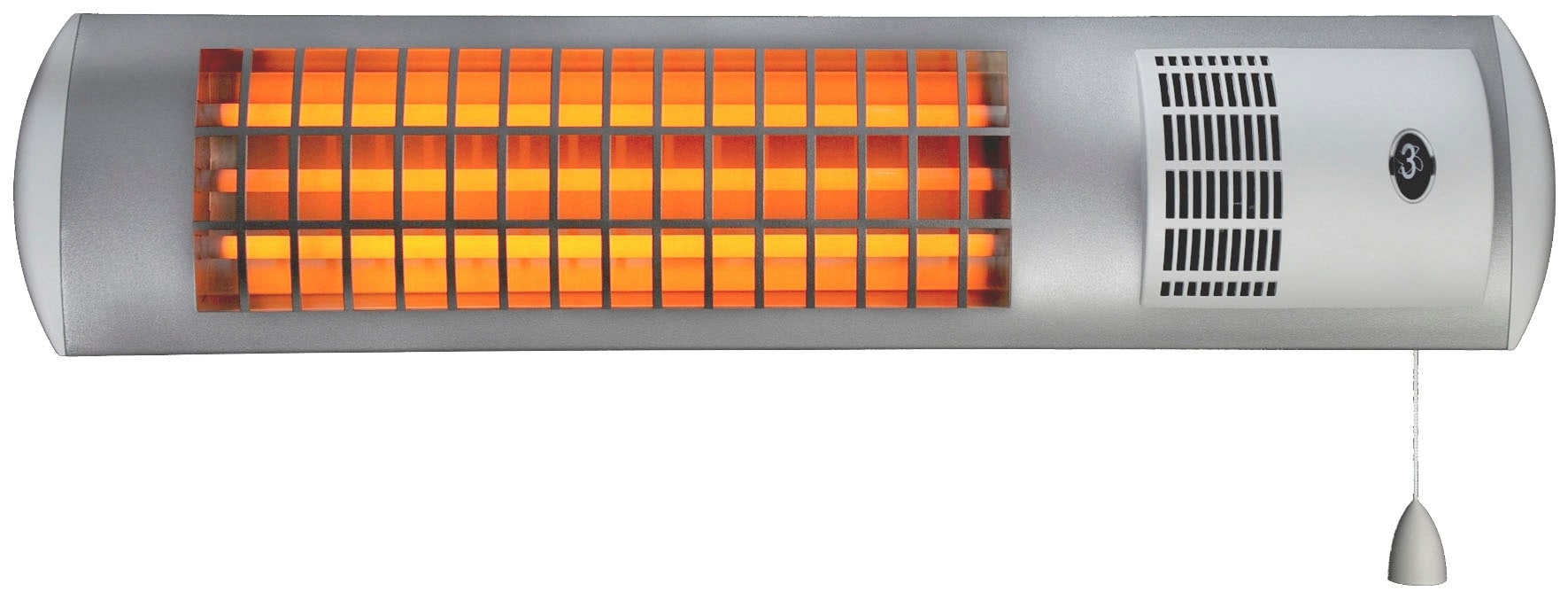 Ximax Infrarotheizung »Infrarotstrahler mit Ventilator, 175 mm x 700 mm«, 1800 Watt, Weiß