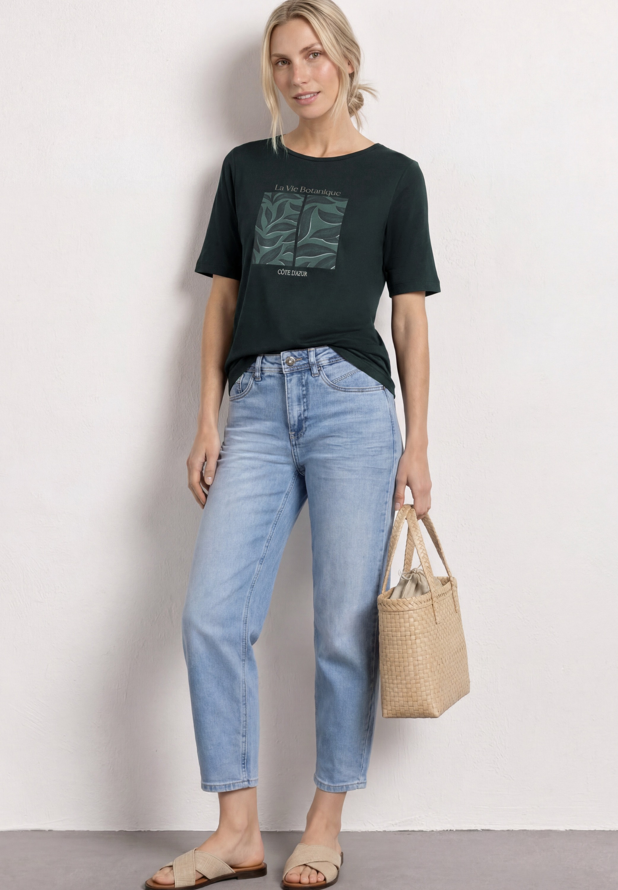 STREET ONE T-Shirt »Style Lea« Rundhalsusschnitt, Modalmix, mit Frontprint