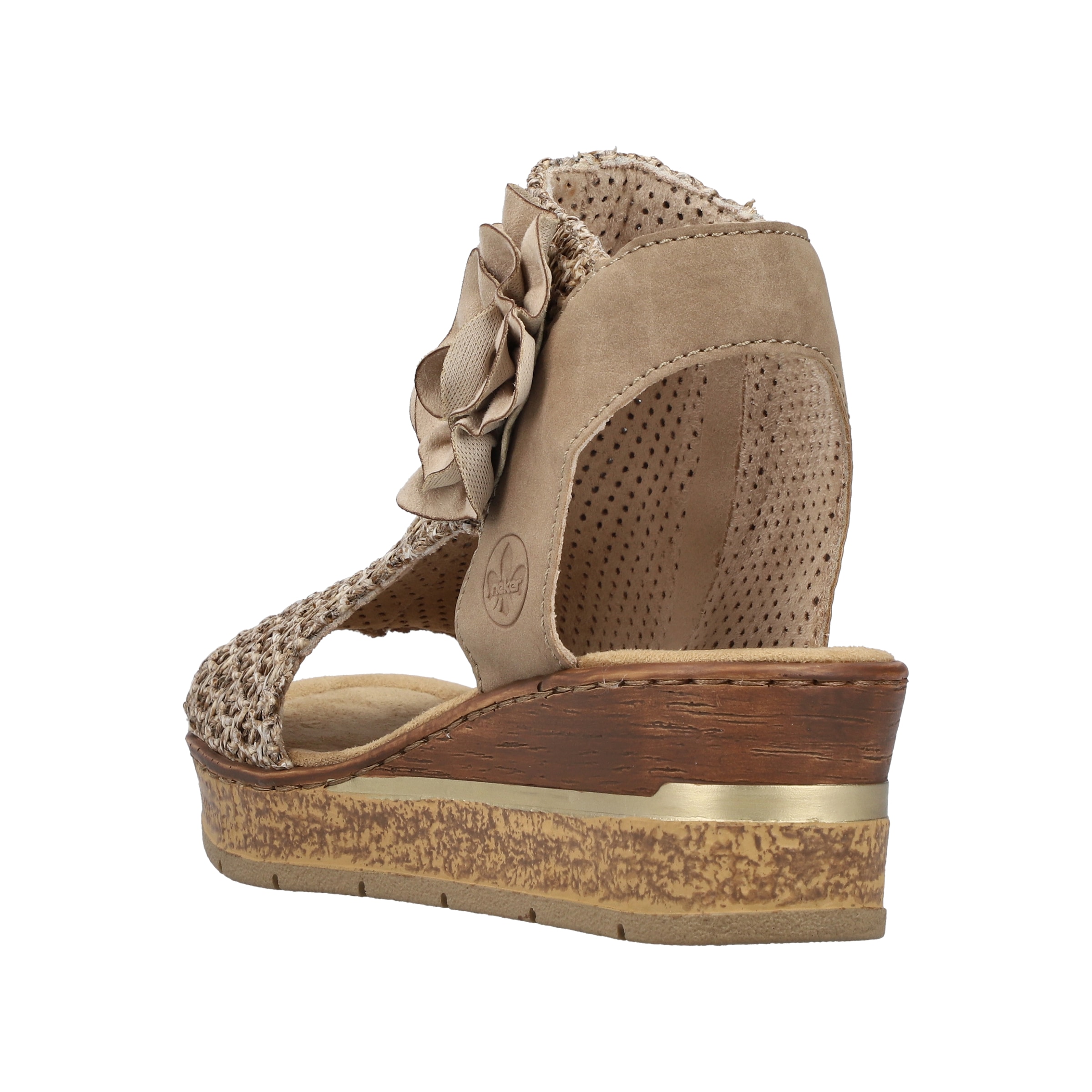Rieker Schaftsandalette  Keilsandale, Sommerschuh, Plateausandalette mit Blüte