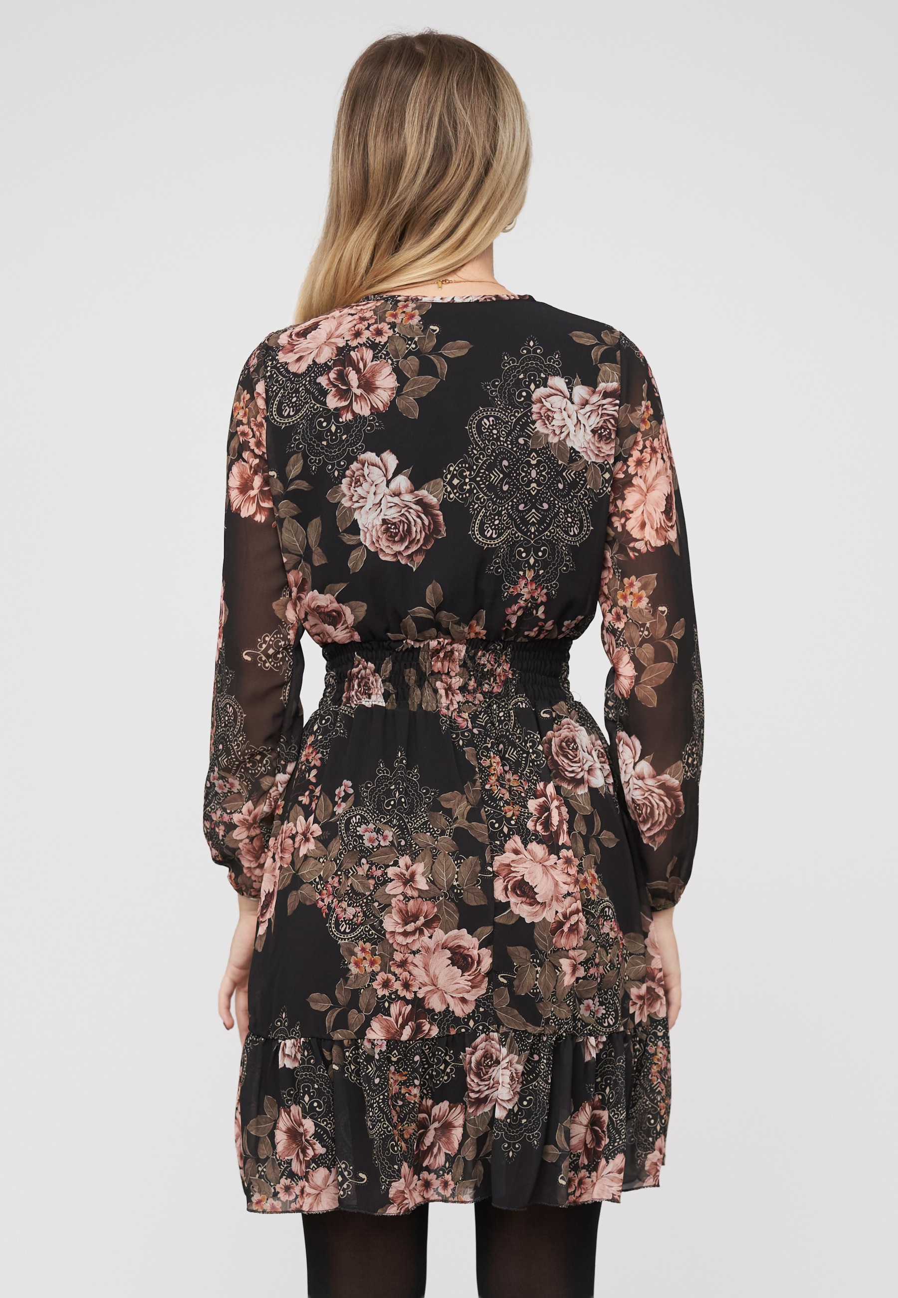 CLOUD 5IVE A-Linien-Kleid »CLOUD 5IVE Longsleeve Dress with flower print« 1 tlg.