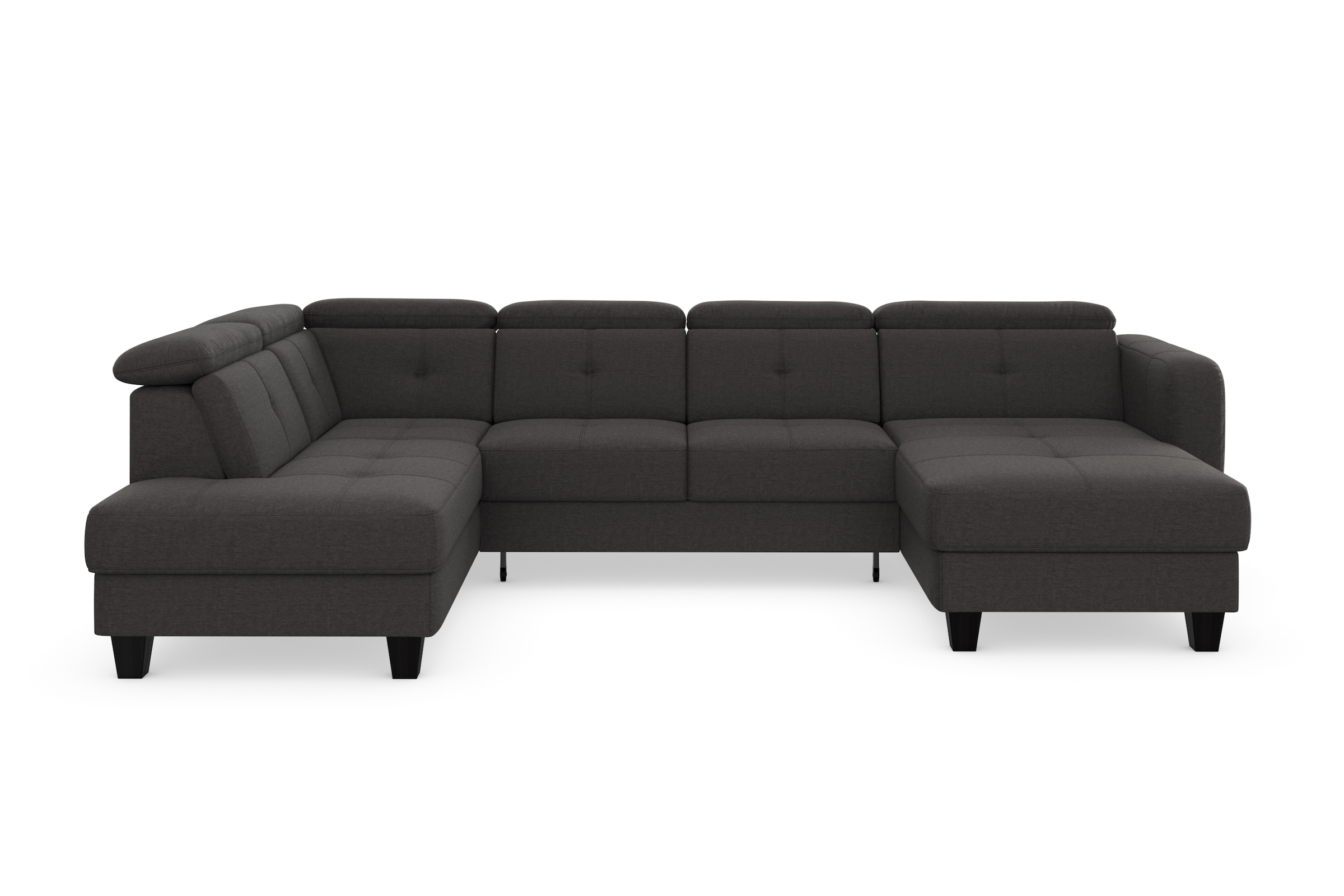 sit&more Wohnlandschaft »Belluci U-Form«, Kopfteilverstellung und Federkern, wahlweise mit Bettfunktion