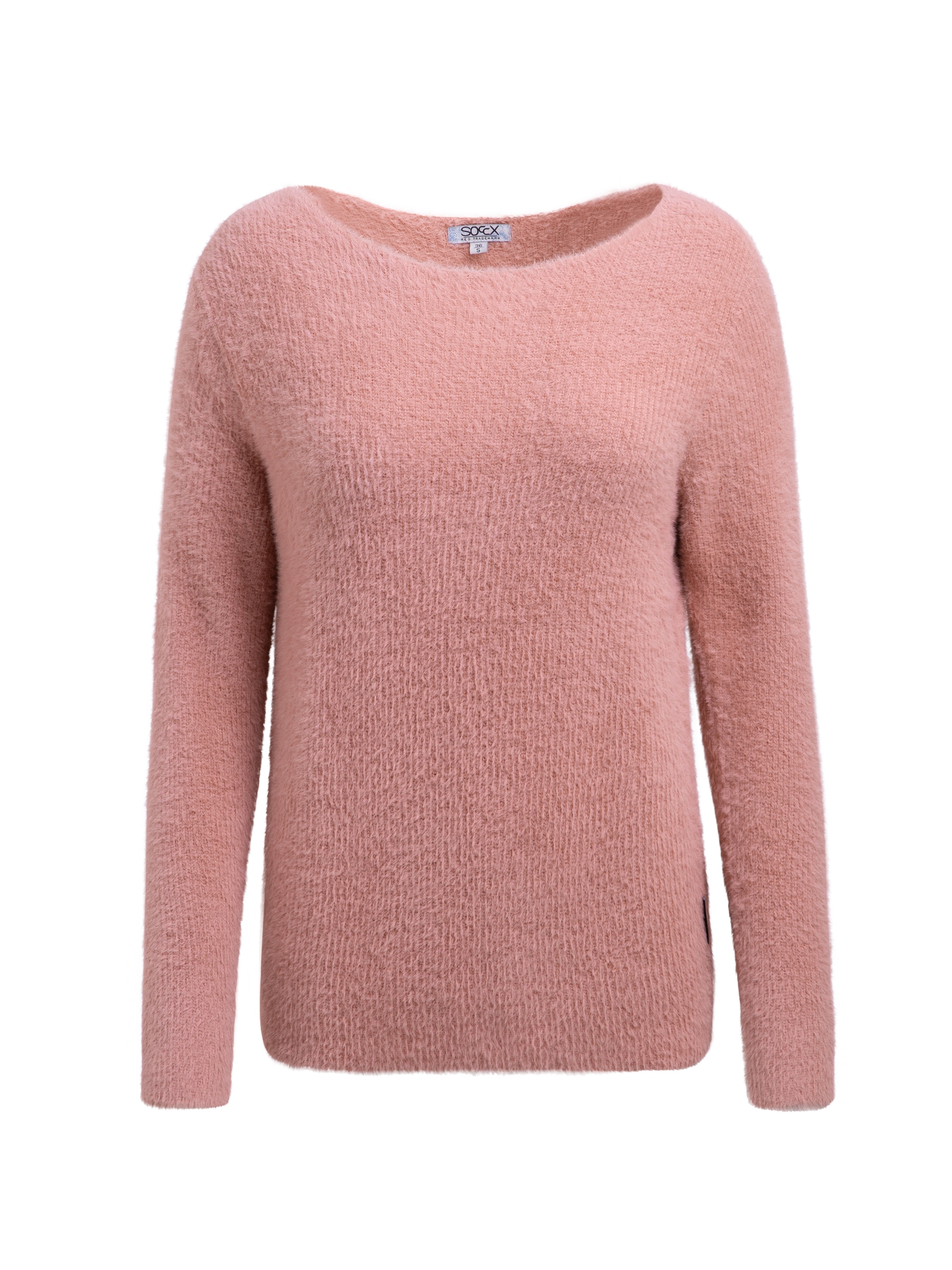SOCCX Rundhalspullover aus Flauschstrick