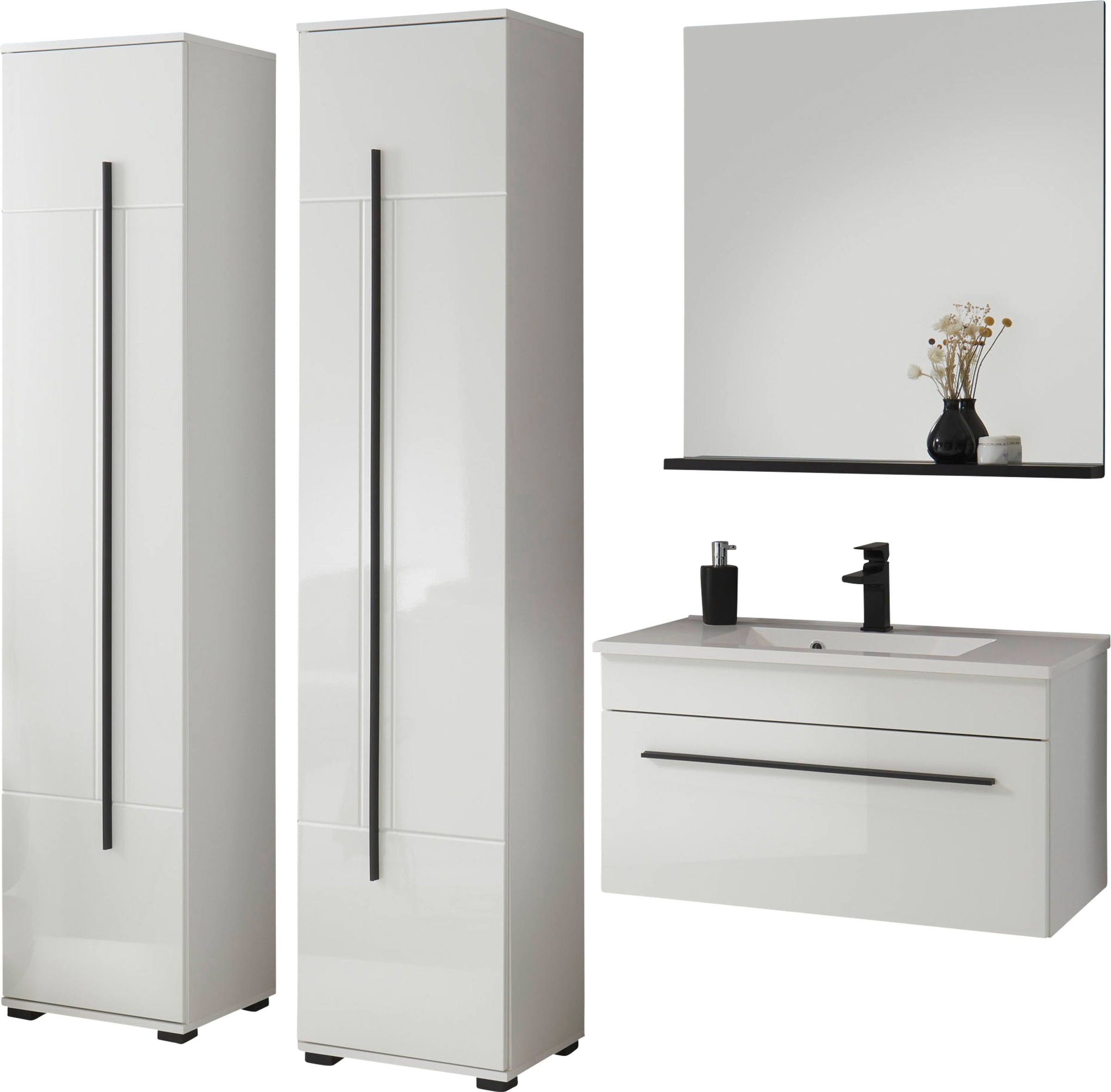 Home affaire Badmöbel-Set "Cantara, Bad im modernen Design, 4-teiliges Bade günstig online kaufen