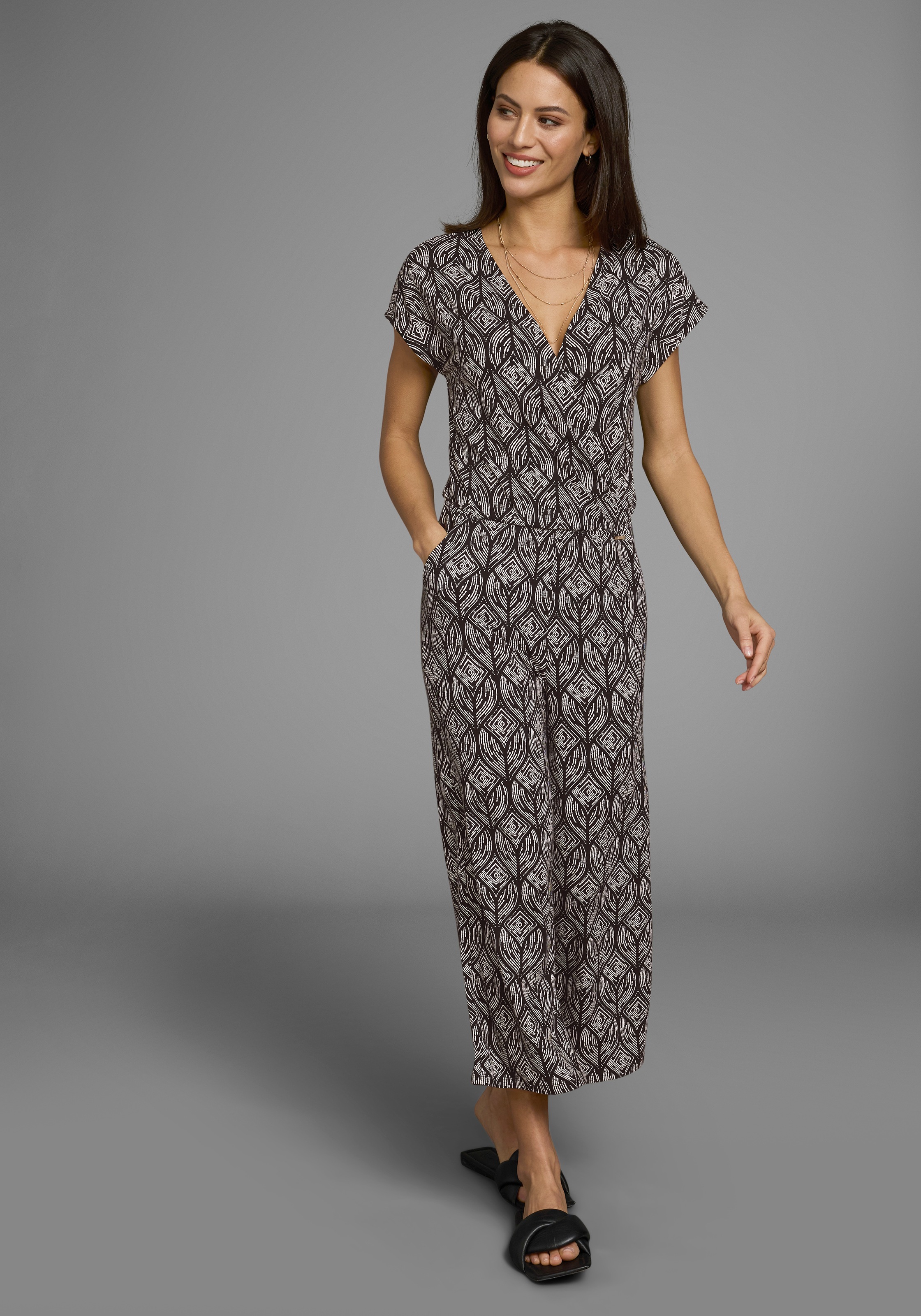 Laura Scott Jumpsuit mit geometrischem Muster günstig online kaufen
