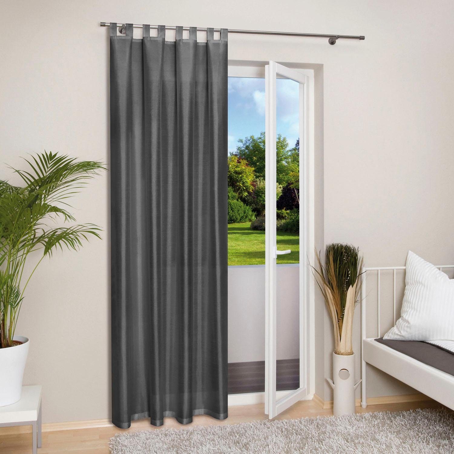 Thumbnail - Gerster Vorhang "Silko" Schlaufen 1 Stk. tlg. HxB: 235x140, Eleganter Schlaufenschal aus Taft