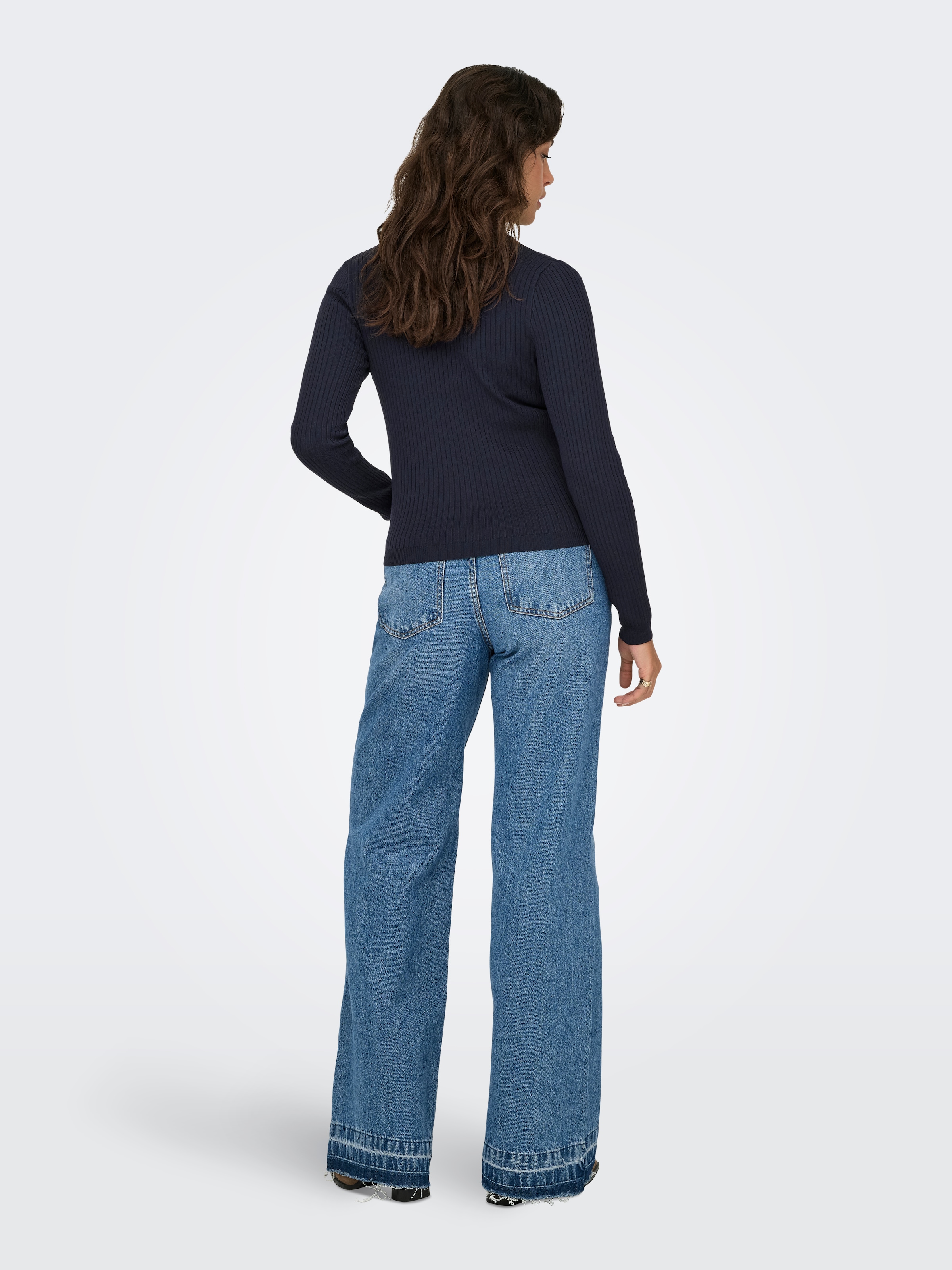 ONLY Polokragenpullover »ONLKAYA LS POLO PULLOVER EX KNT« Rippstrick