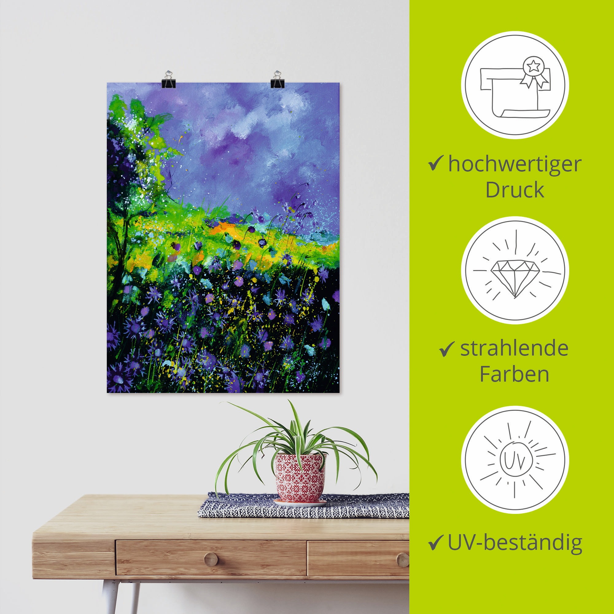 Artland Wandbild »Wilde Blumen«, Blumenwiese, (1 St.), als Leinwandbild, Poster in verschied. Größen