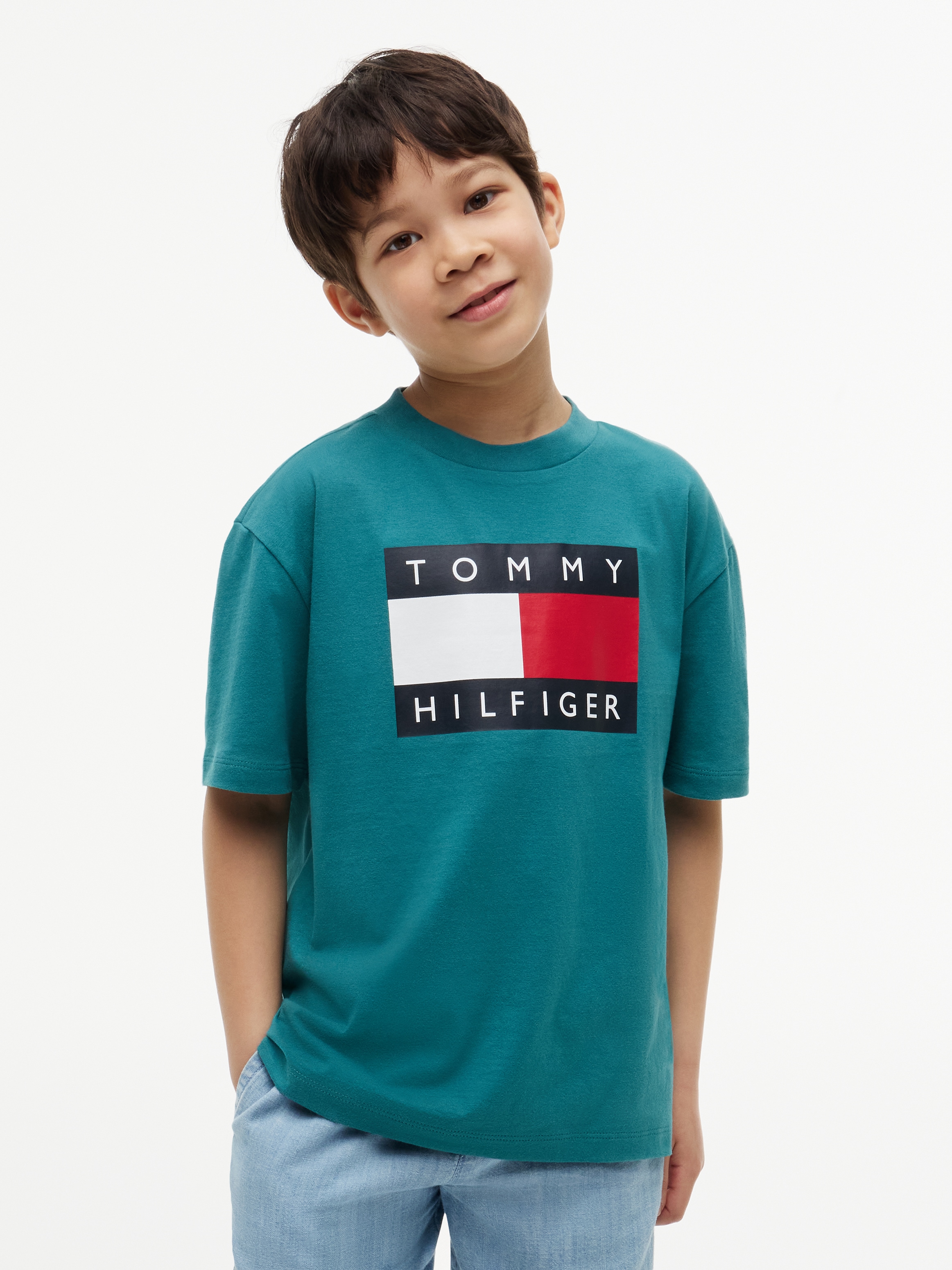 Tommy Hilfiger T-Shirt "HERITAGE" Regular Fit, Kinder bis 16 Jahre, Logo-Print