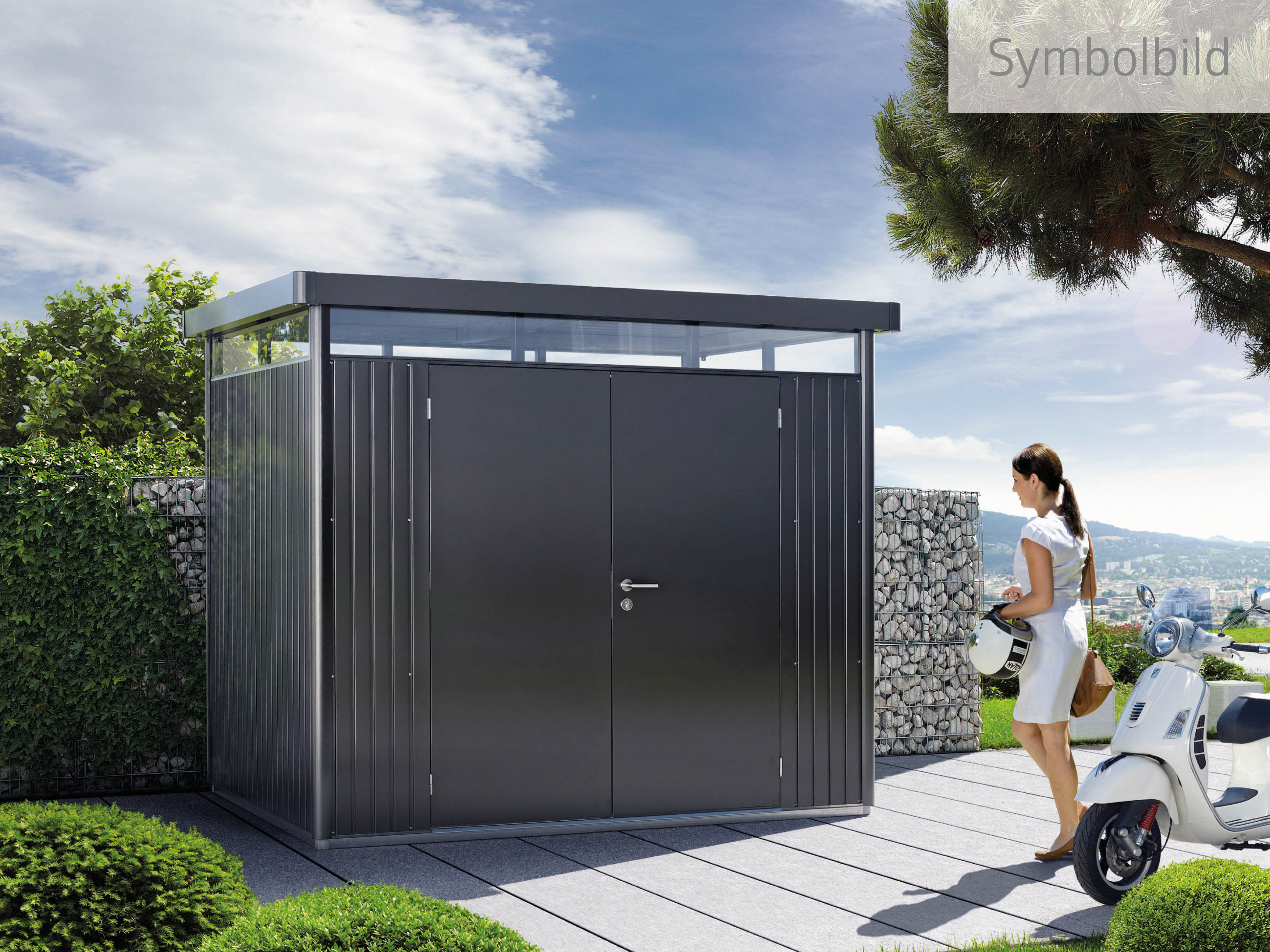 Biohort Gerätehaus "HighLine Gr. H5" quarzgrau-metallic