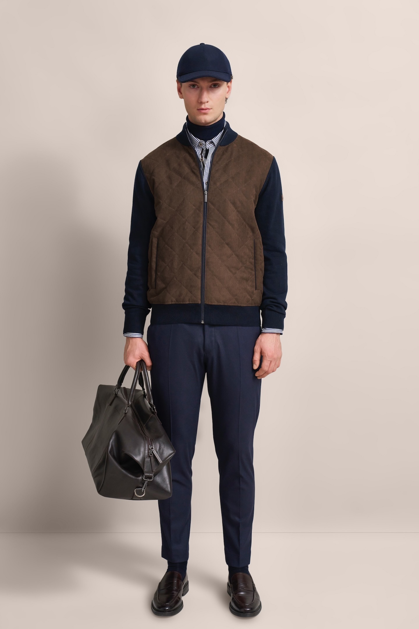 bugatti Strickjacke, aus 100 % Baumwolle