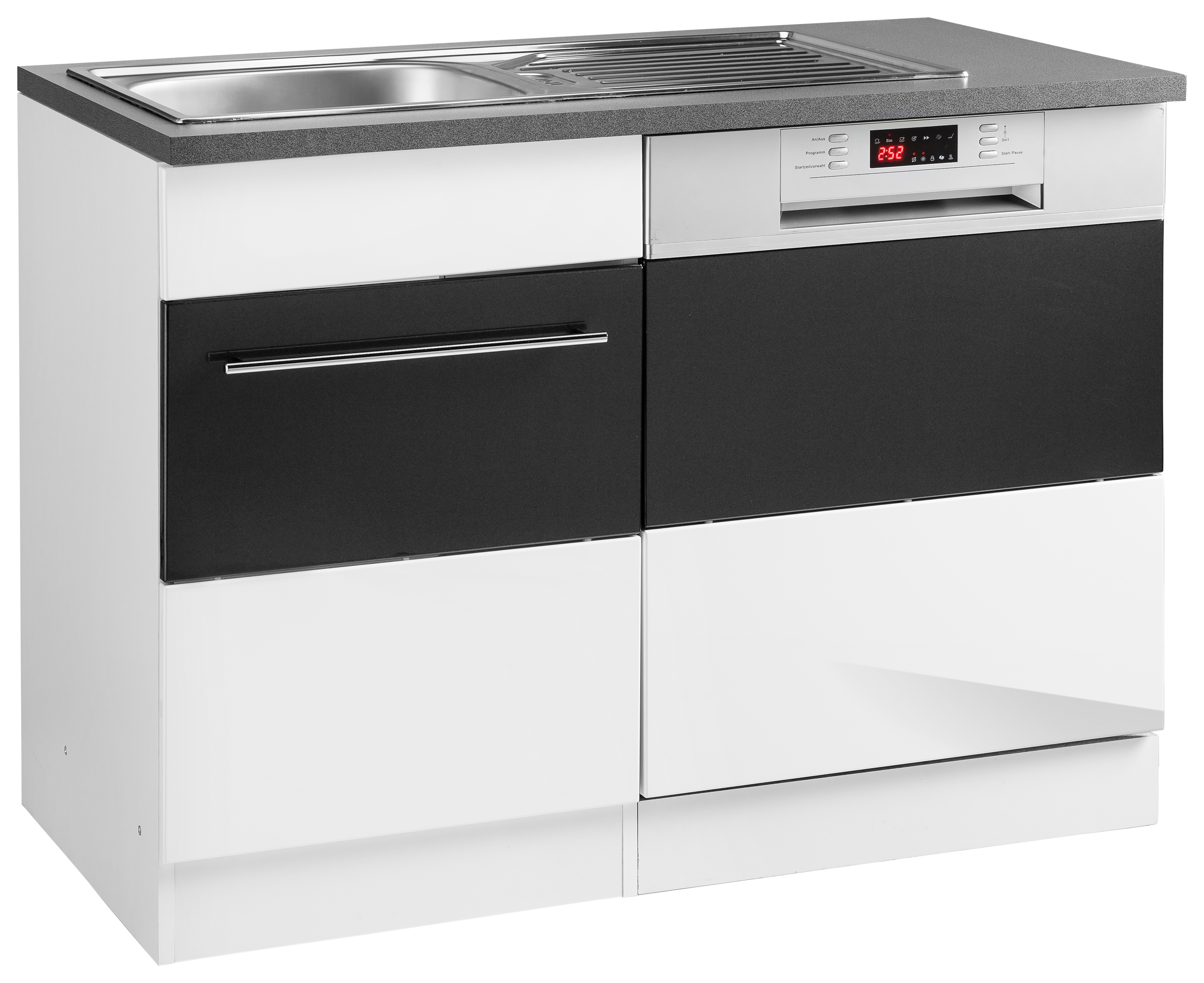 KOCHSTATION "KS-Trient" 110 cm breit, inkl. Tür/Socke für Einbaugeschirrspüler