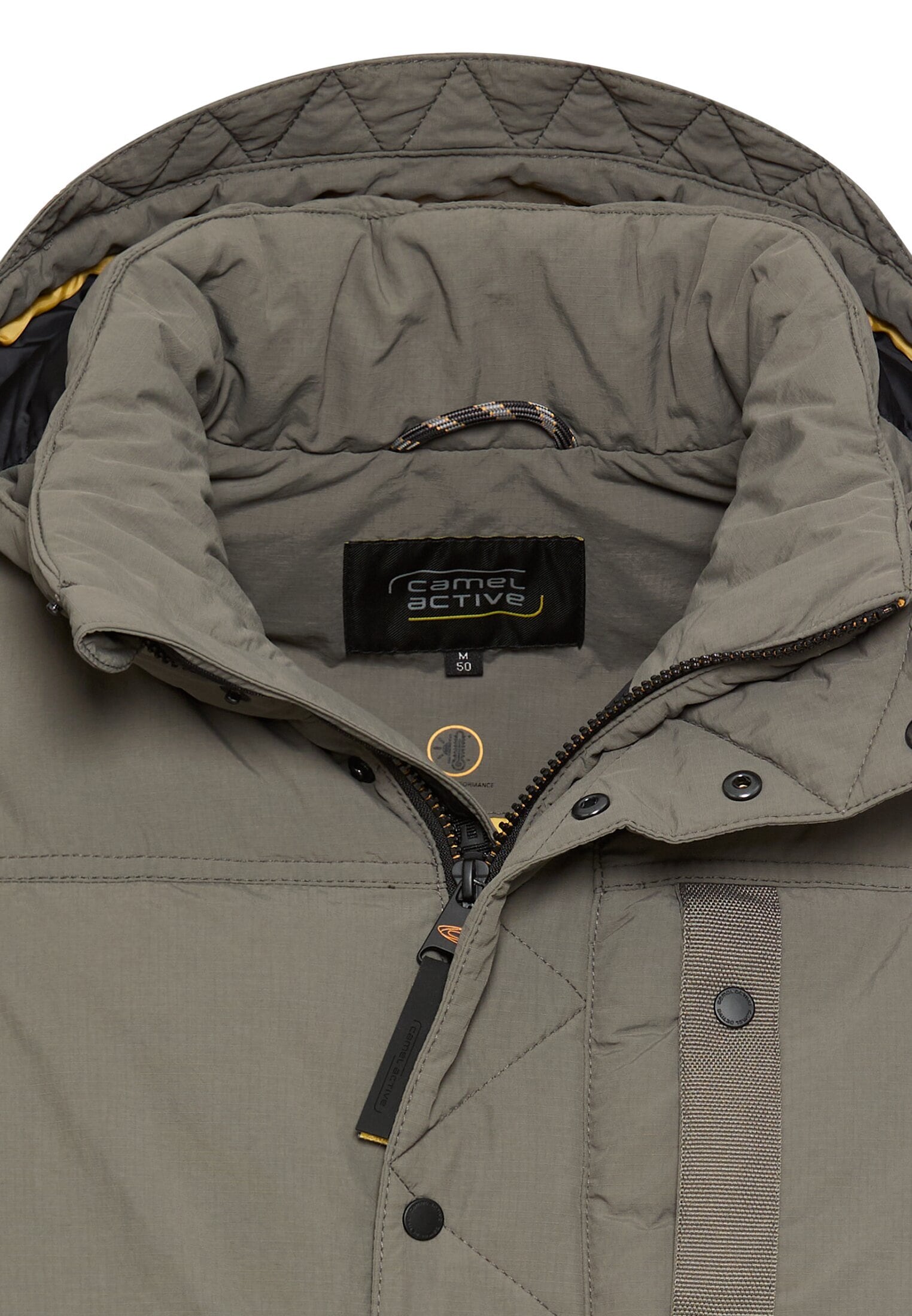 camel active Steppjacke mit Kapuze Winterjacke mit Kapuze und Knopfleiste