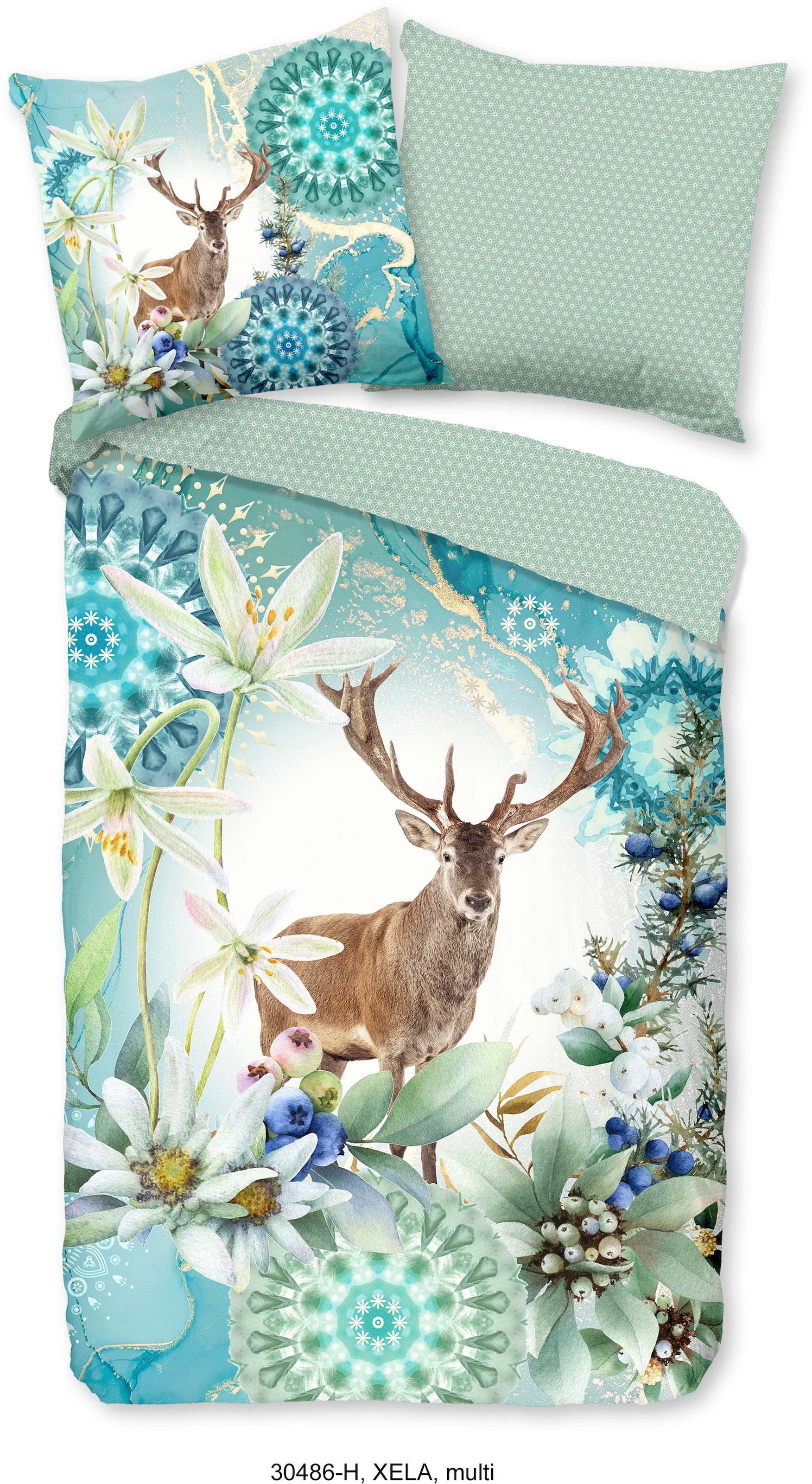hip Wendebettwäsche "Xela" 2 Stk. tlg. Mako-Satin, 135x200, Reißverschluss, günstig online kaufen