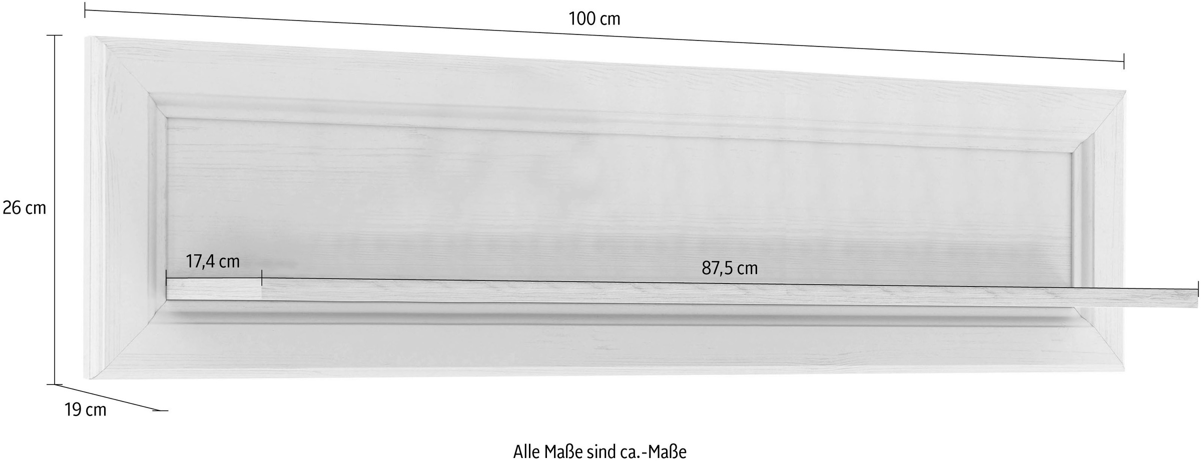 Begabino Wandboard »Jasmin«, im Landhaustil, Wandregal bis 5 kg belastbar