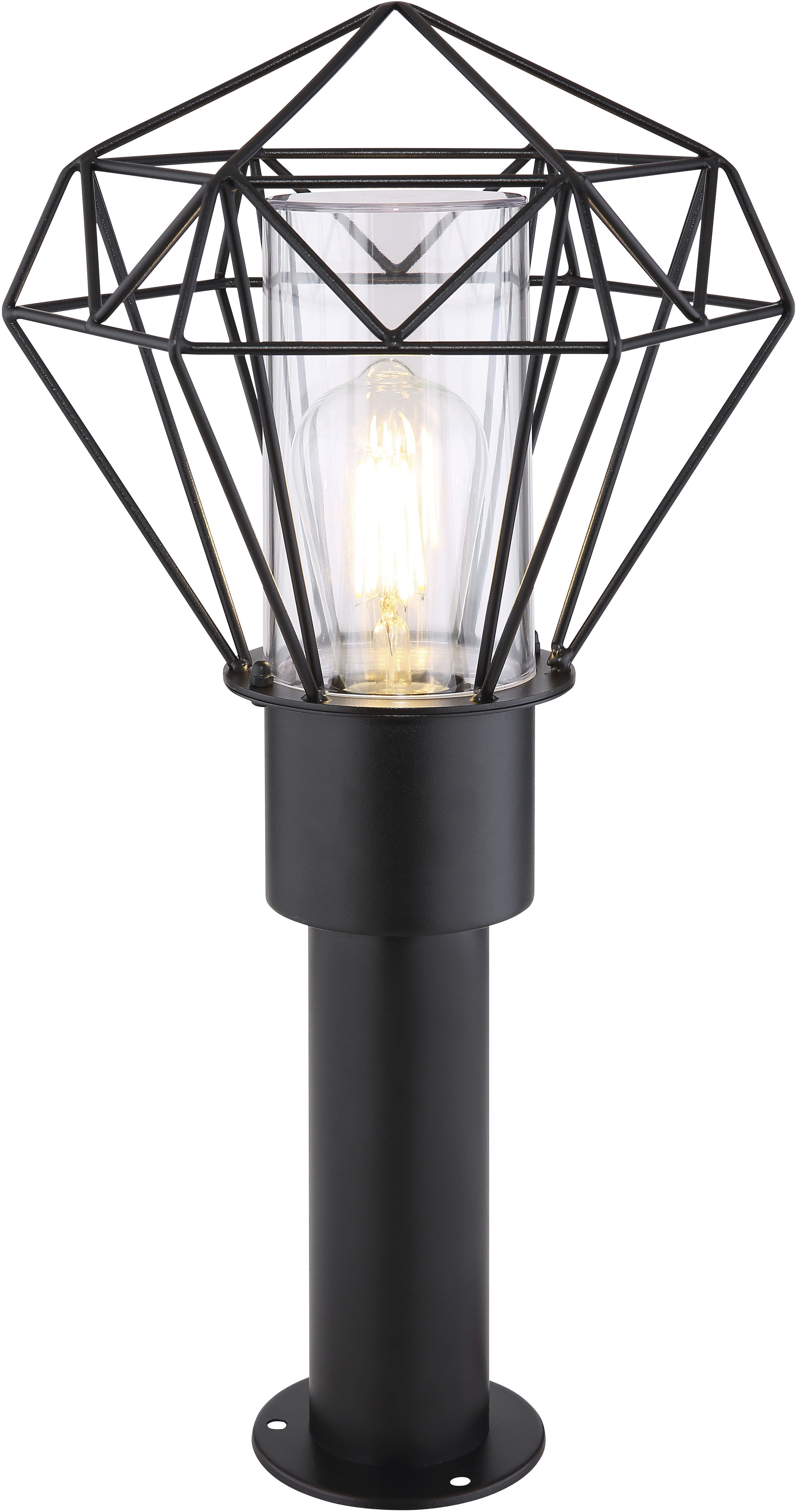 GLOBO LIGHTING Außen-Stehlampe "HORACE" E27 1 Stk. Außenleuchte für Garten & Terrasse schwarz