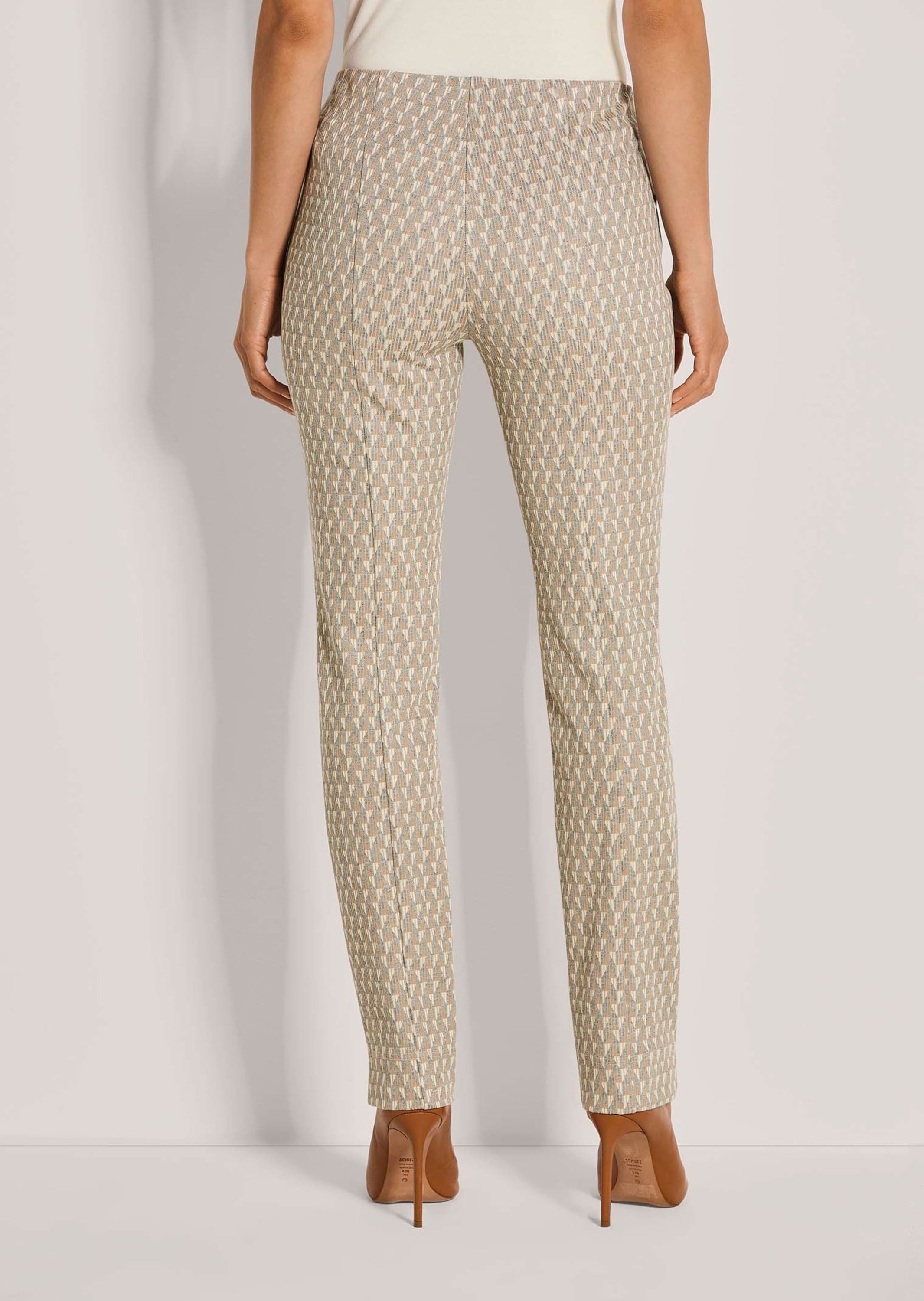 MADELEINE Schlupfhose »Stoffhose Schmale Jacquardhose mit Muster«