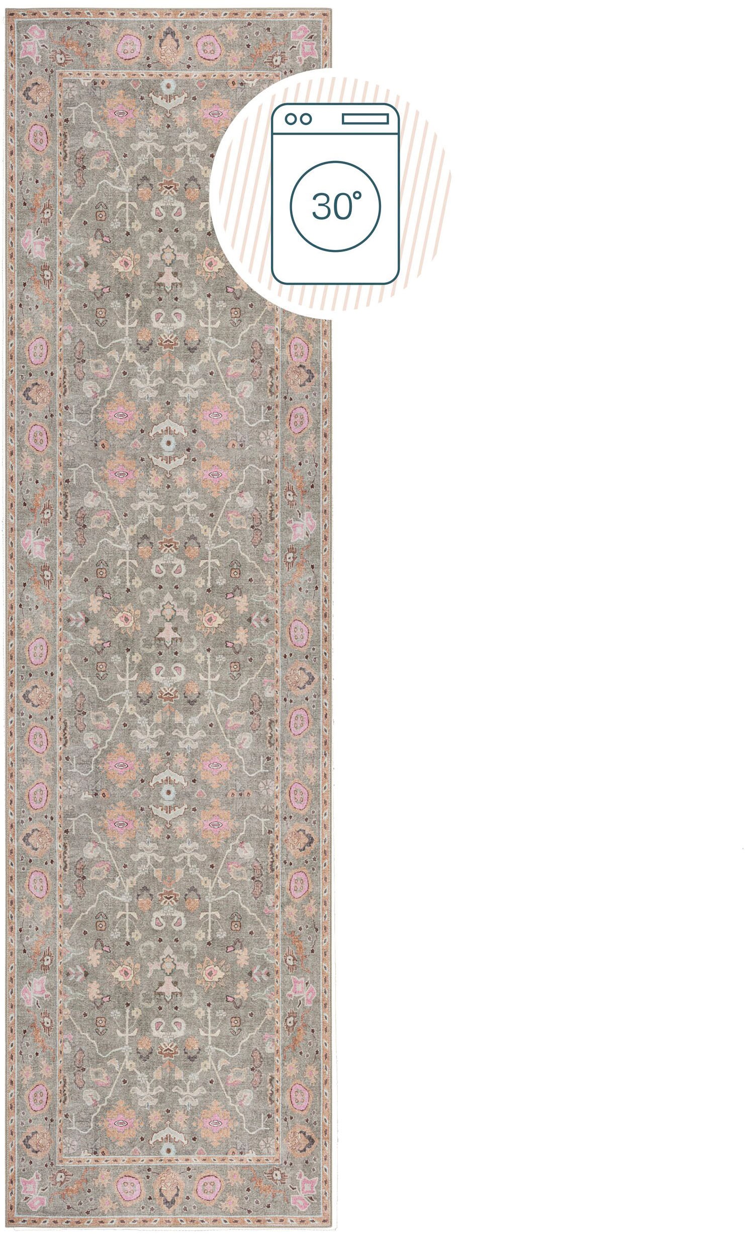 FLAIR RUGS Teppich "Una" rechteckig 4 mm Höhe Waschbarer Traditioneller Tep günstig online kaufen
