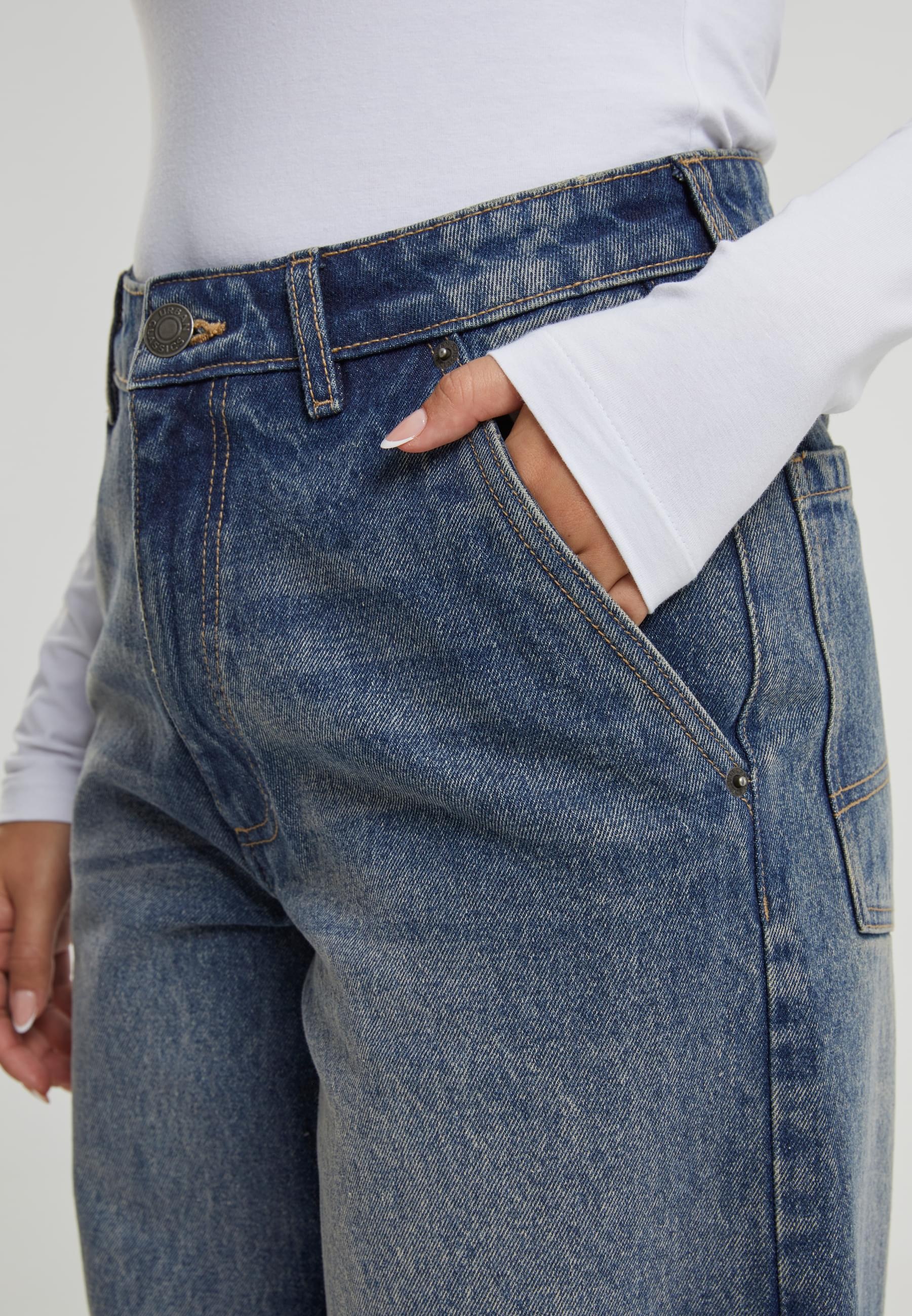 URBAN CLASSICS Bequeme Jeans »Urban Classics Ladies Tapered Baggy Jeans«