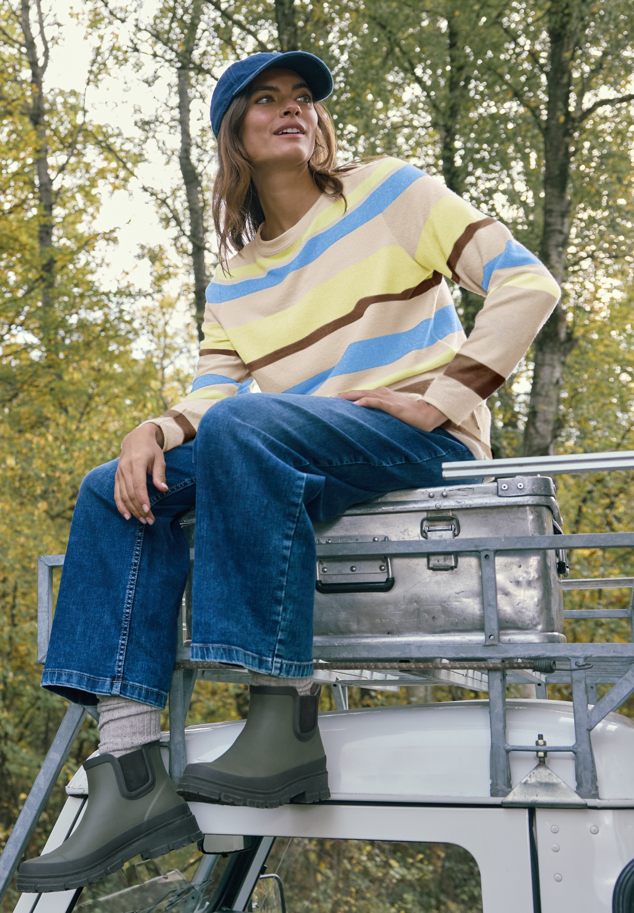 Cecil Langarmshirt aus strecthigem Viskosematerial günstig online kaufen