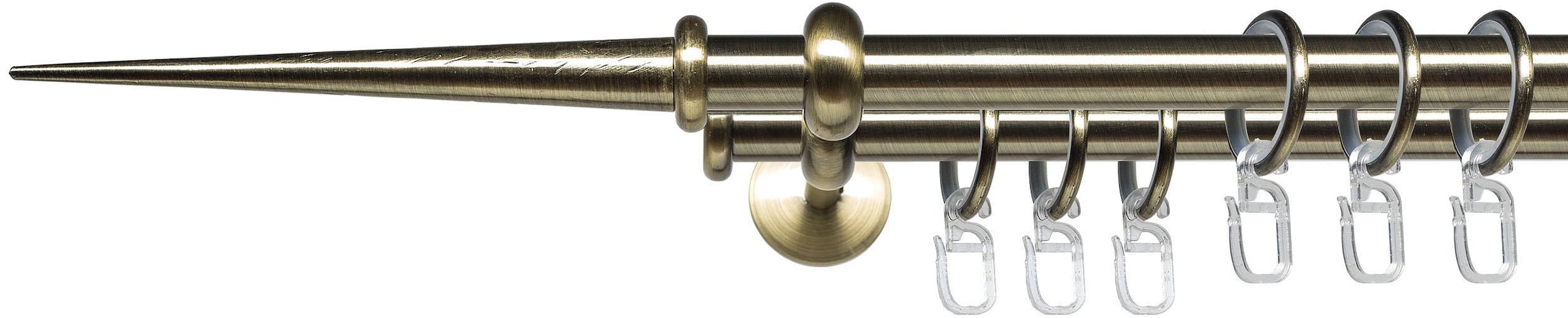 Liedeco Gardinenstange "Esp Spitze" Ø 16 mm 2 läufig-läufig Fixmaß 2-läufig günstig online kaufen