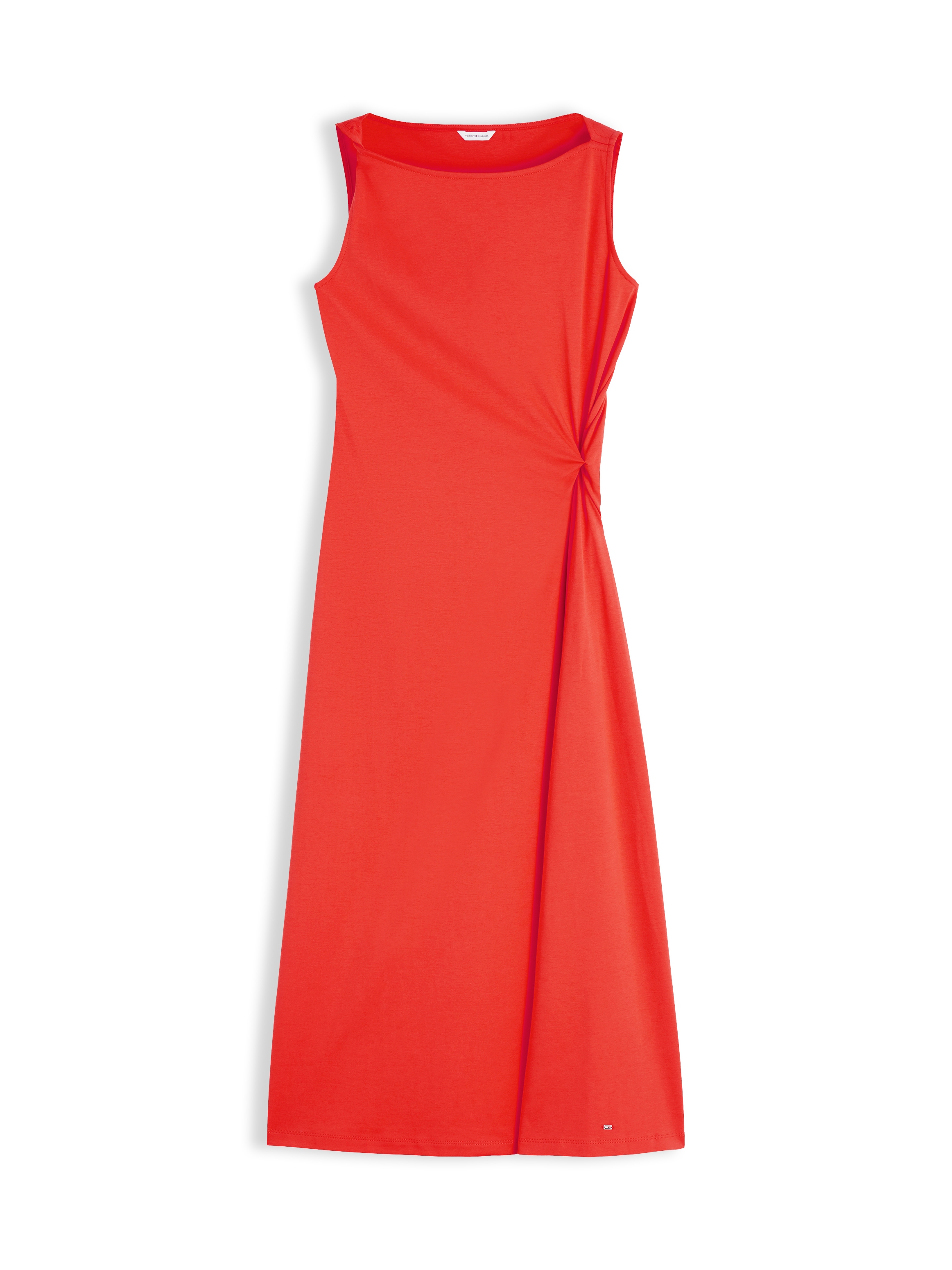 Tommy Hilfiger Jerseykleid »INTERLOCK KNOT DETAIL DRESS« Ohne Tasche Baumwolle, Interlock