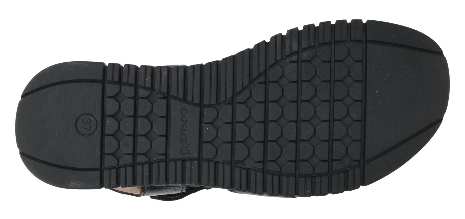 Caprice Riemchensandale, Keilsandalette, Bequemschuh, Sommerschuh mit Klettverschlüssen