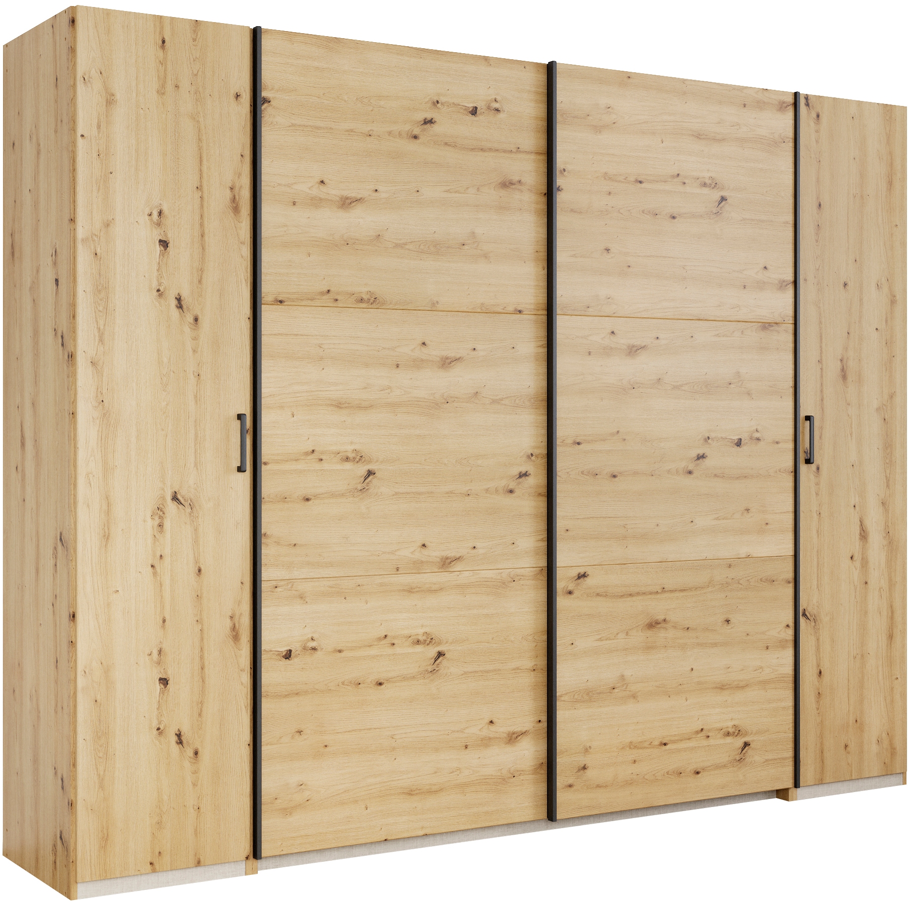 rauch Schwebetürenschrank "Kleiderschrank Drehtürenschrank Schrank Garderobe KRONACH" in 3 Ausstattungen BASIC/CLASSIC/PREMIUM, Breiten 225/268/311/354 cm, mit Dreh- und Schwebetüren und vielen Einlegeböden MADE IN GERMANY