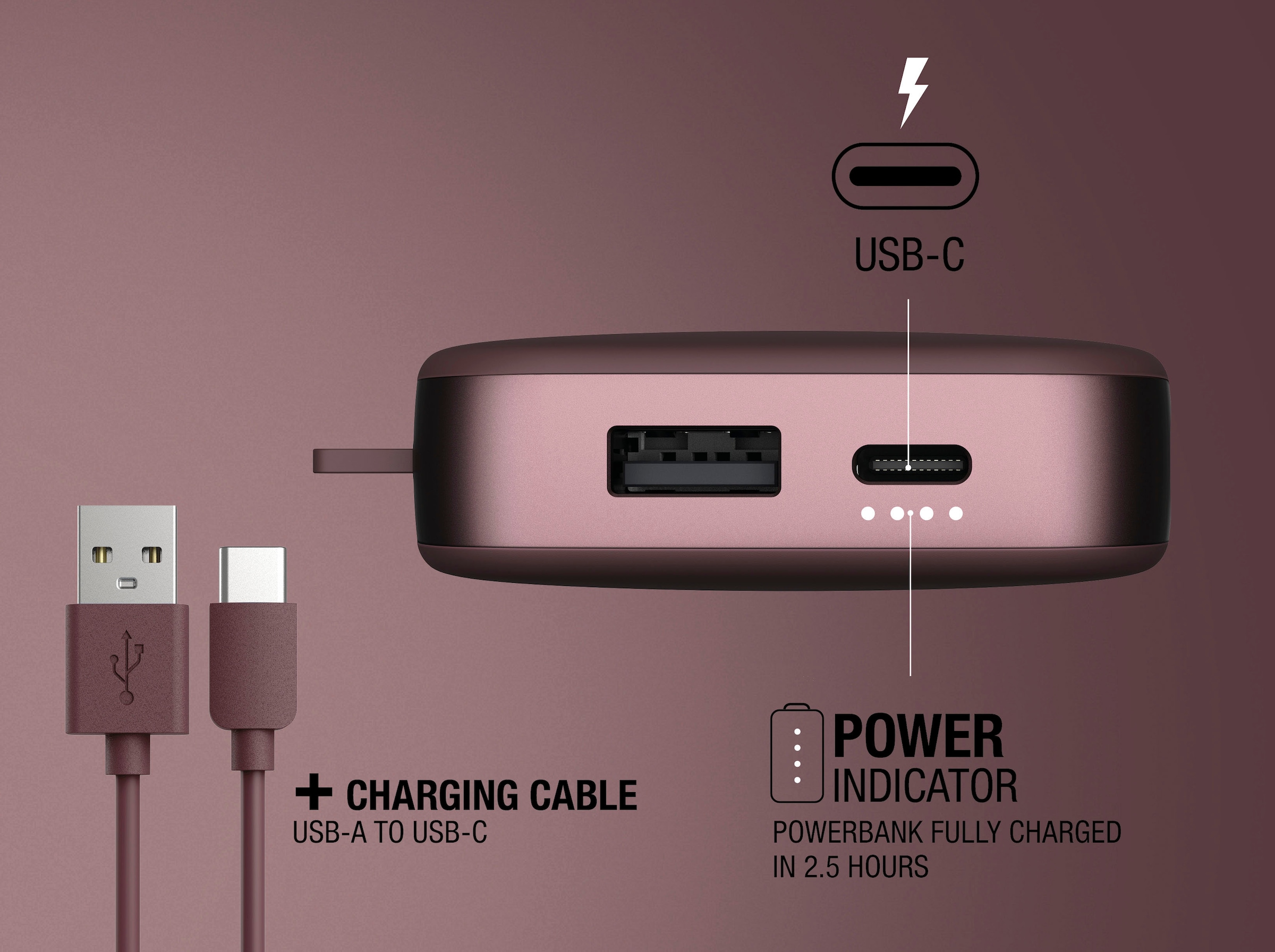 Fresh´n Rebel Powerbank »Power Pack 12000mAh mit USB-C, Ultra Fast Charge & 20W PD«