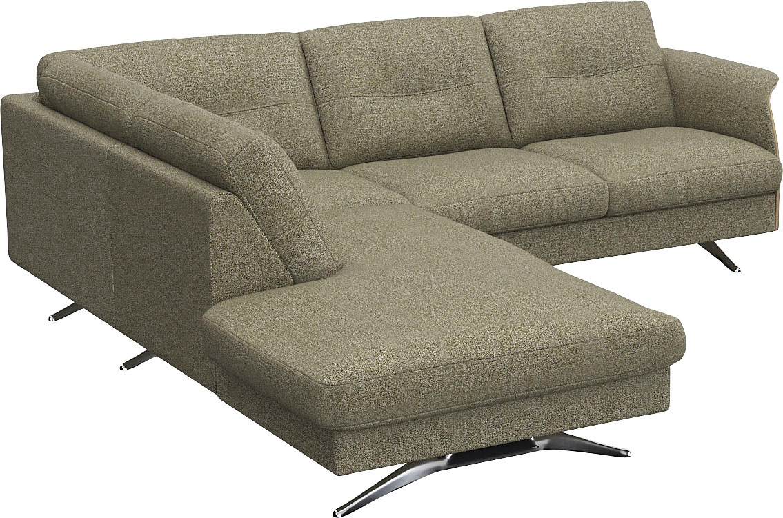 FLEXLUX Ecksofa »Glow, super bequem durch hochwertigem Sitzaufbau mit Federkern, L-Form«, Modernes skandinavisches Design