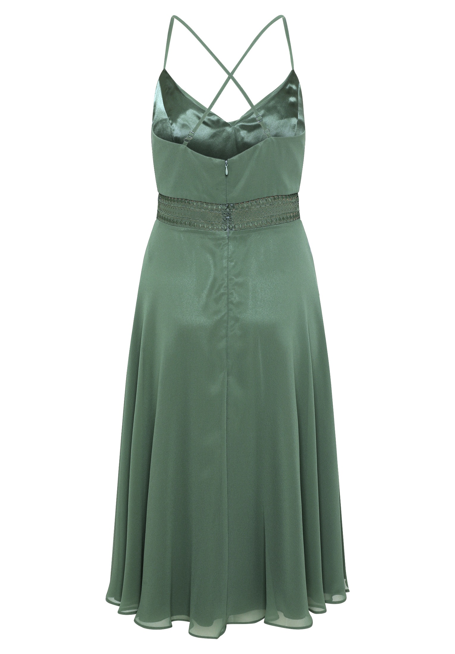 Thumbnail - Vera Mont Cocktailkleid "Damen Cocktailkleid mit Wasserfallausschnitt" Ohne Tasche Stickerei