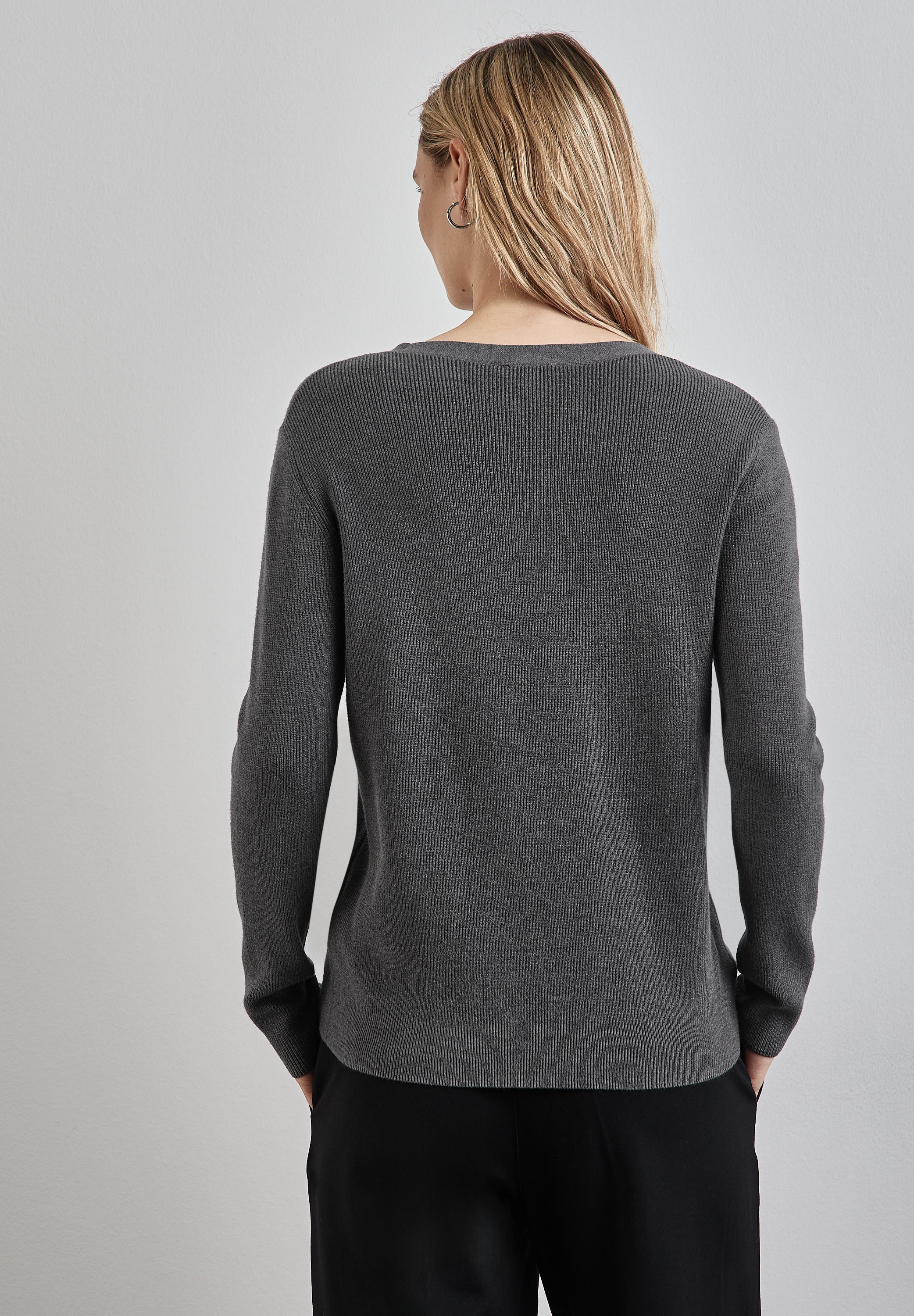 STREET ONE Strickpullover, aus Feinstrick
