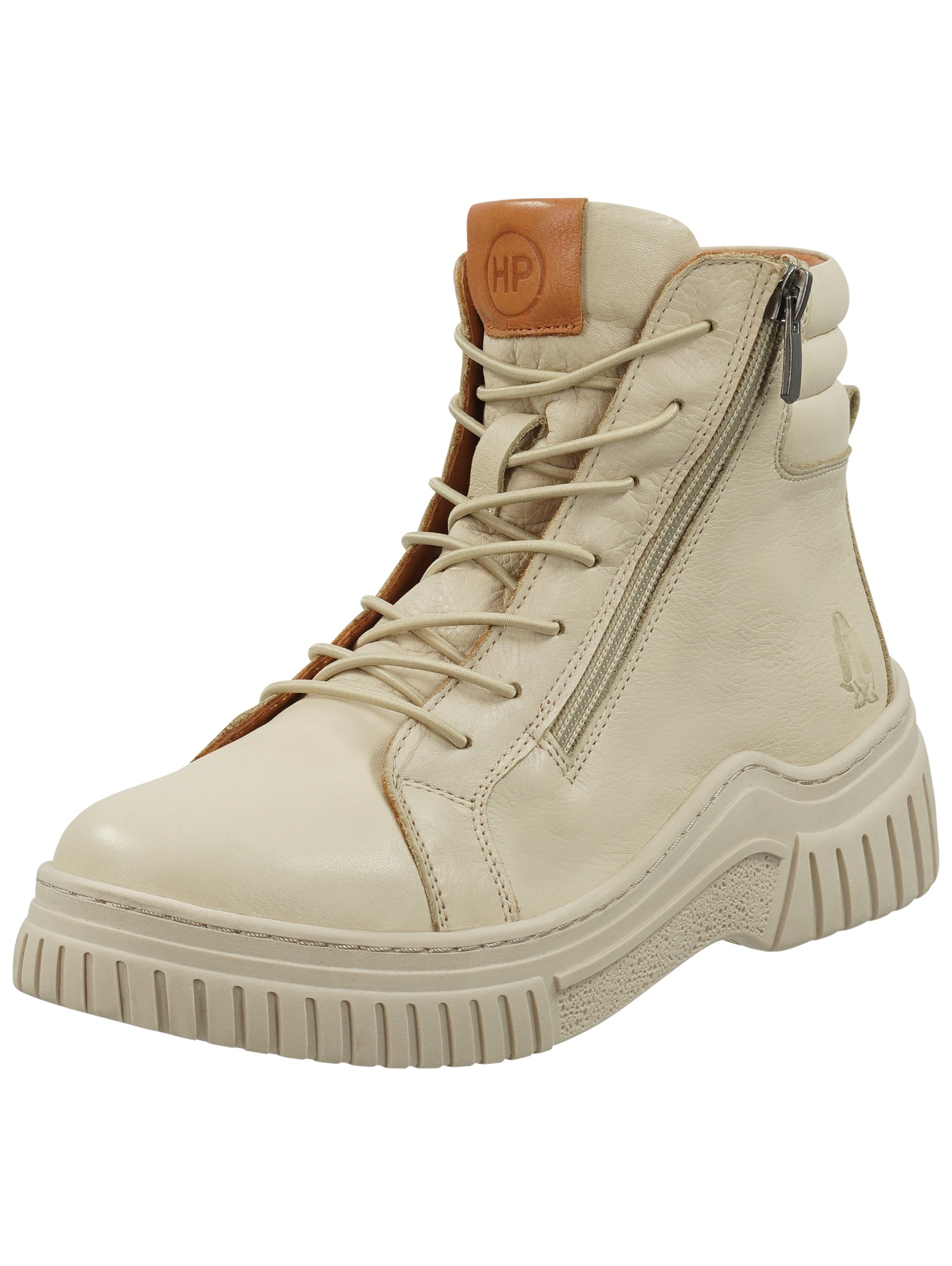 HUSH PUPPIES Damen Schnürstiefelette "Hush Puppies Stiefelette Leder", Gr. 37ivory, Leder, Schuhe