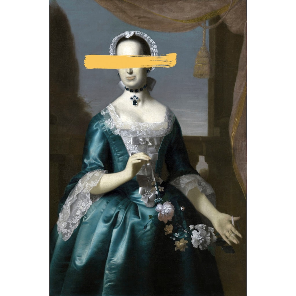 queence Acrylglasbild »Frau«