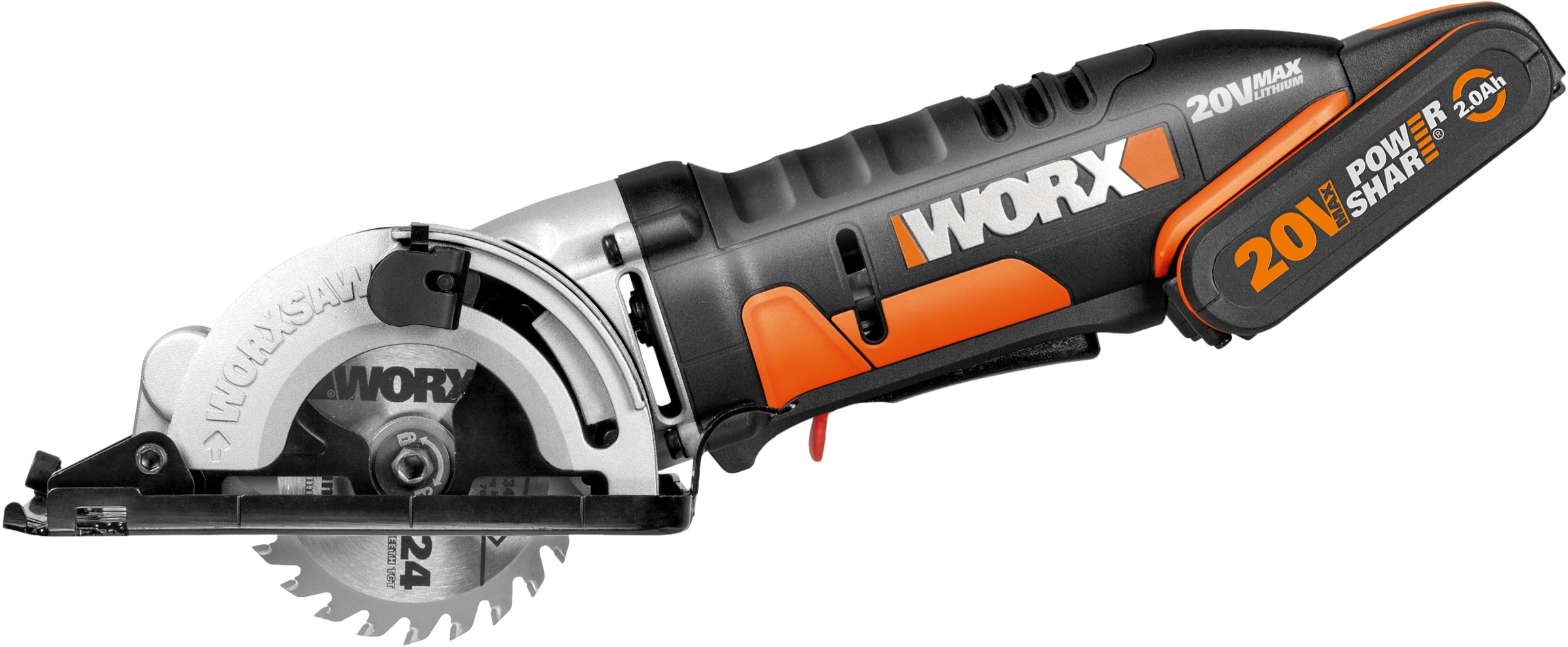 Worx Akku-Handkreissäge »WX527 WorxSaw«, Tauch- & Sägeschnitte bis zu 27 mm, inkl. Akku & Ladegerät